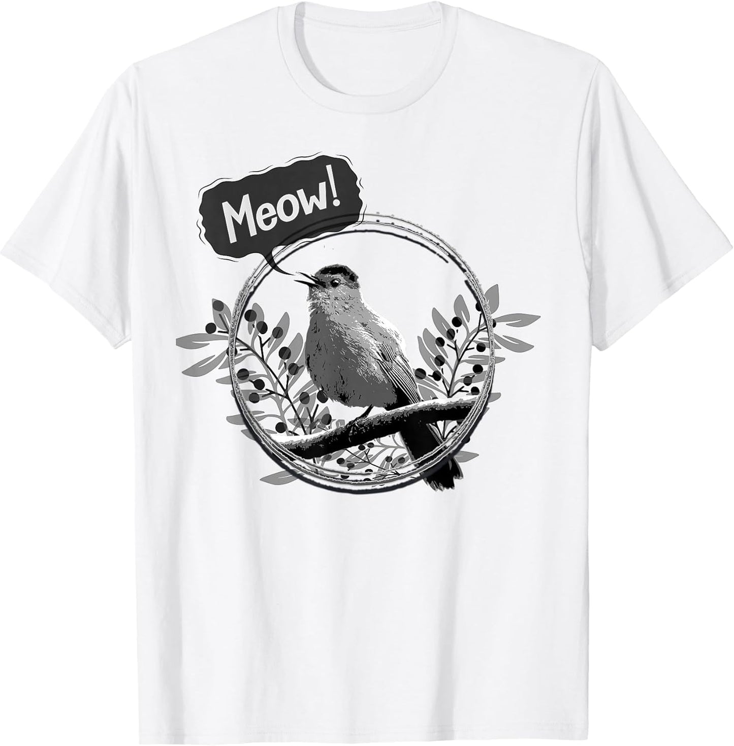 Funny Gray Catbird Meow Bird Birdwatching