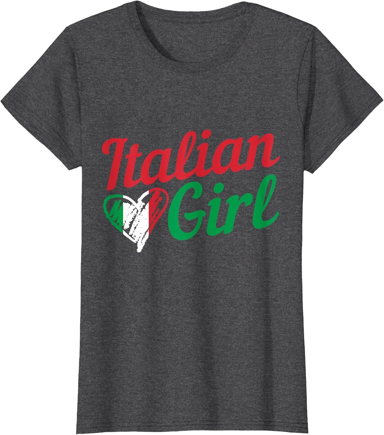 Italian Girl Italy Flag Heart Vintage