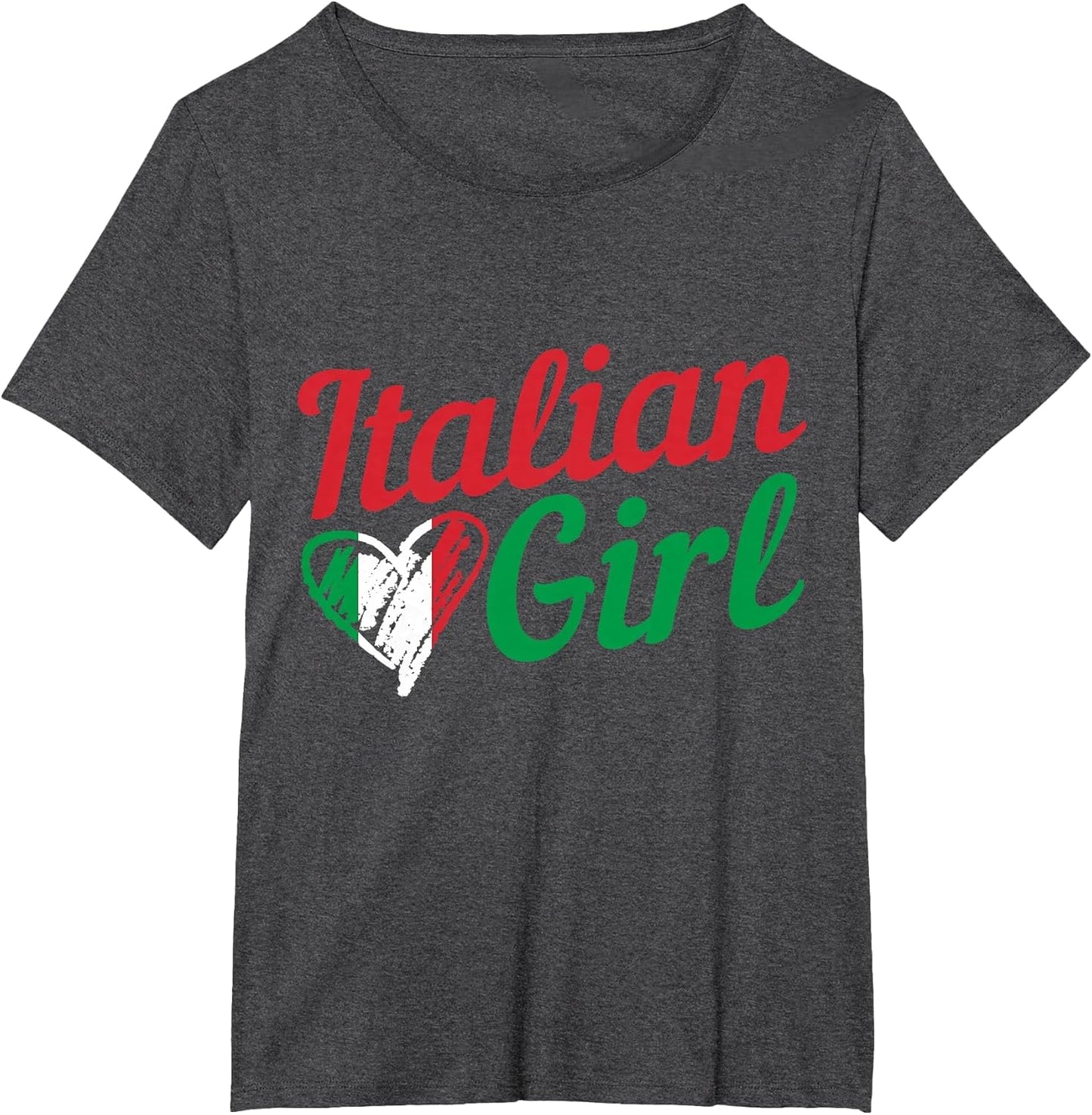 Italian Girl Italy Flag Heart Vintage