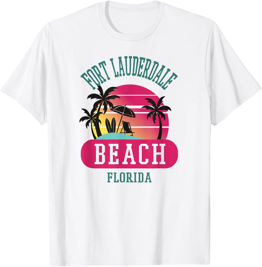 "Fort Lauderdale" Florida Beach FL Men Women T-Shirt - T-Shirt | White