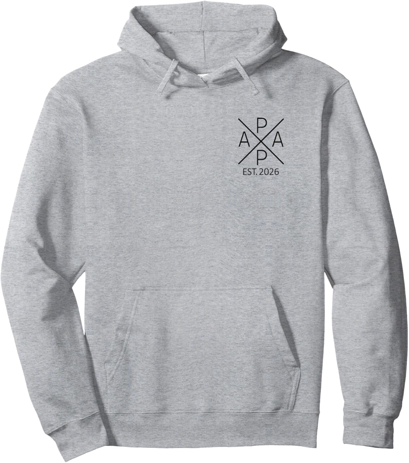 Papa 2026 Becoming Father 2026 Proud Papa 2026 Hoodie - Hoodie | Ash