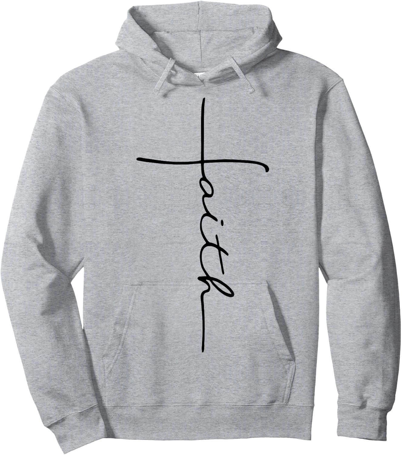 Faith Cross Hoodie - Hoodie | Ash