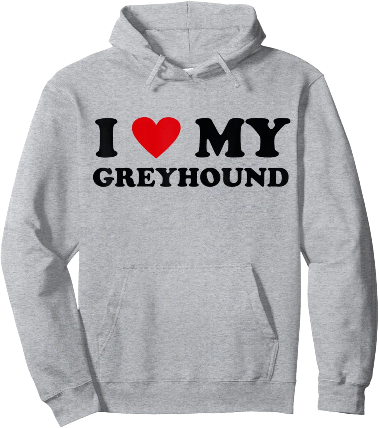 I Heart Dog Dad Mom - I Love Greyhound Hoodie - Hoodie | Ash