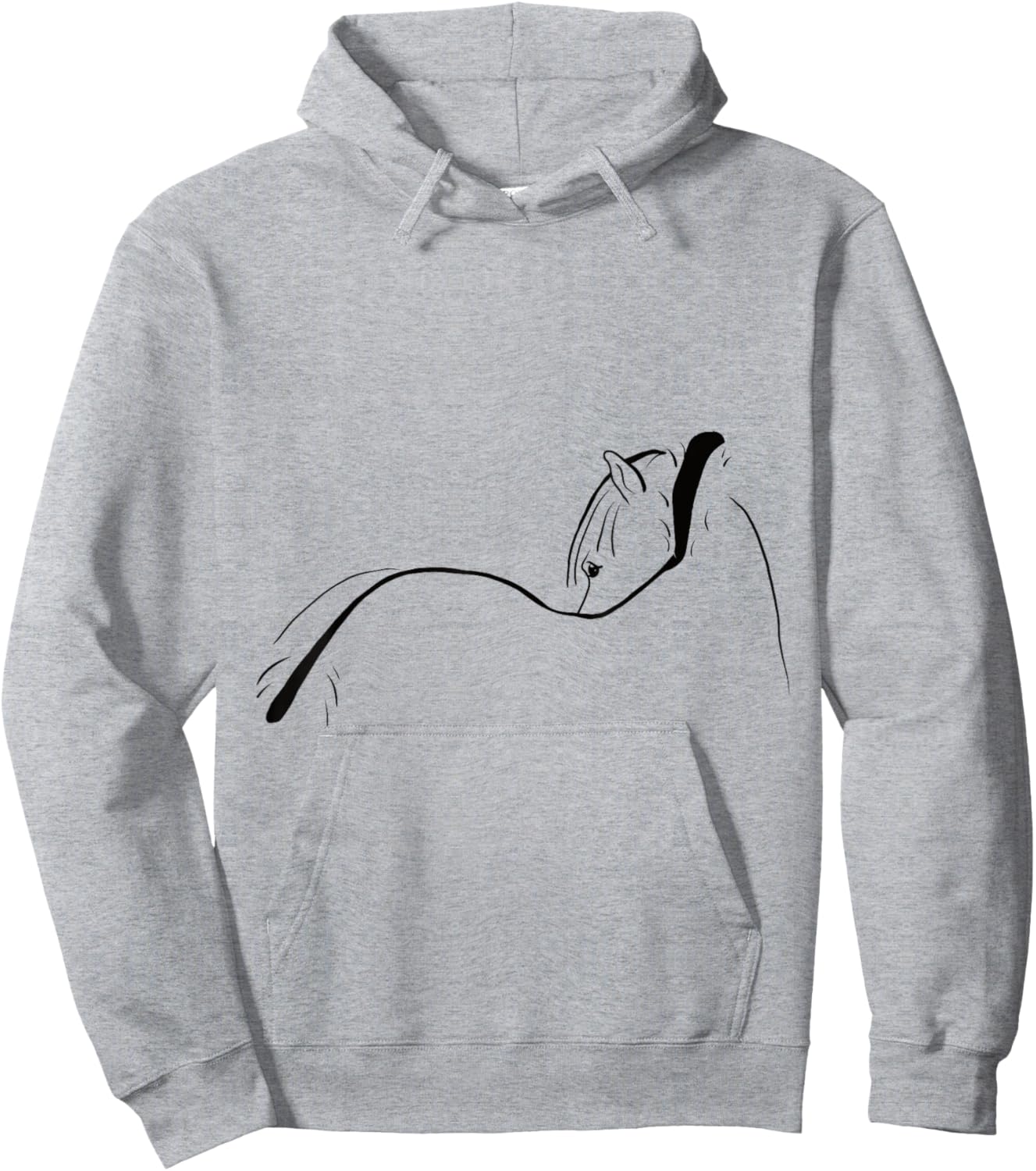 Fjord Horse With Eel Streak Hoodie - Hoodie | Ash