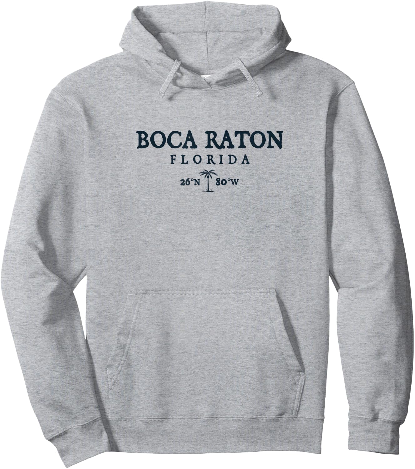 Boca Raton Florida Palm Tree Surf Beach Gift Hoodie - Hoodie | Ash