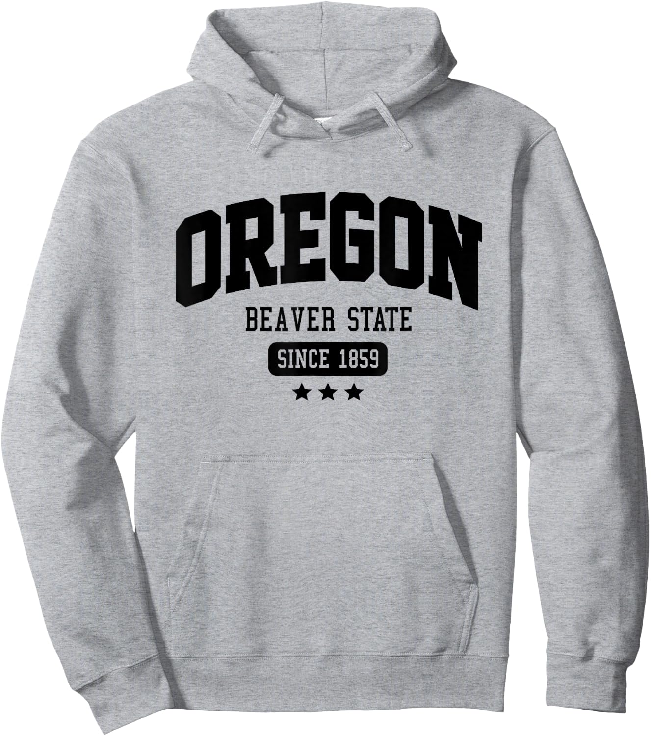 Vintage Oregon Beaver State Athletic Black Text Hoodie - Hoodie | Ash