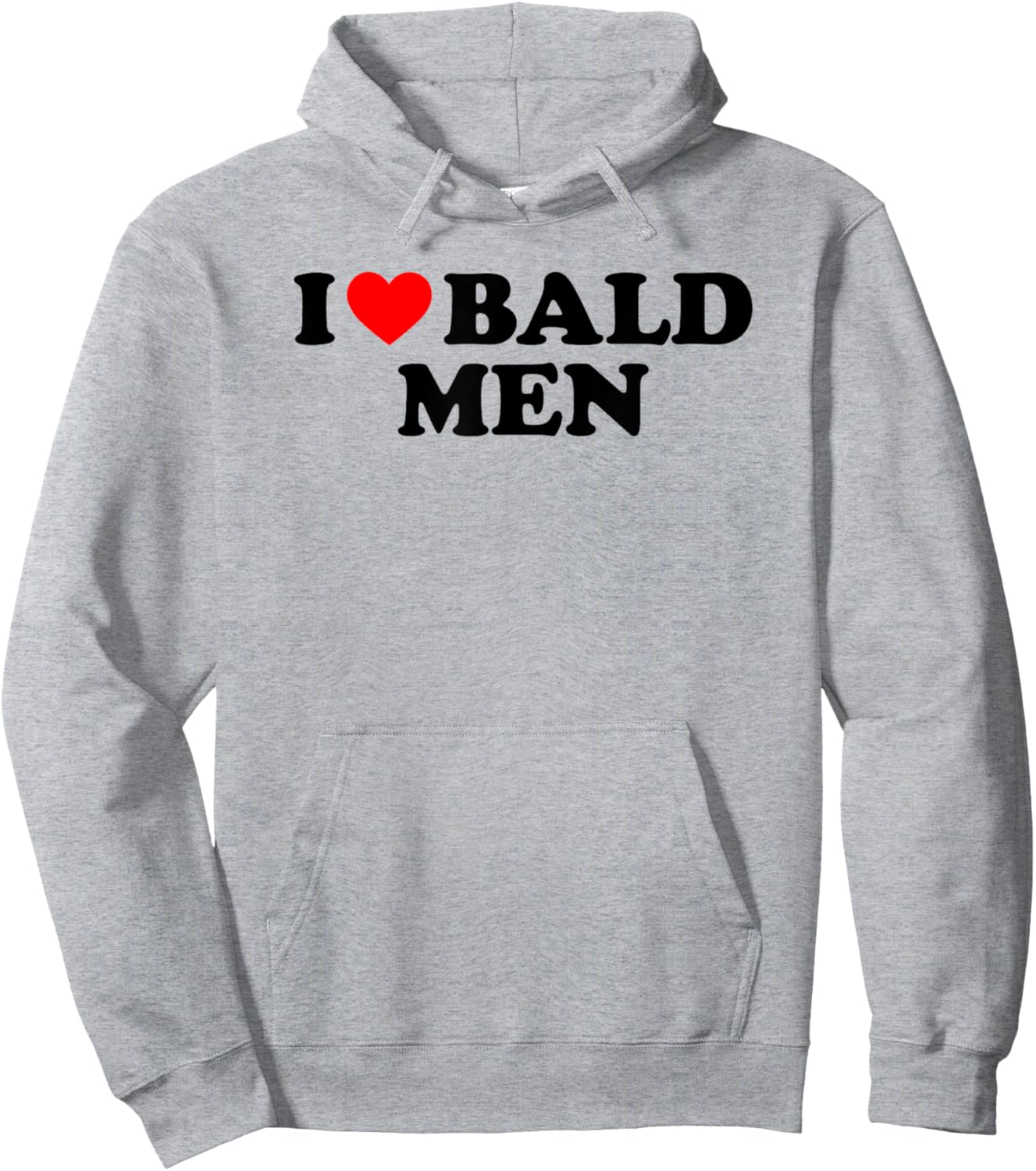 I Love Bald Men Hoodie - Hoodie | Ash