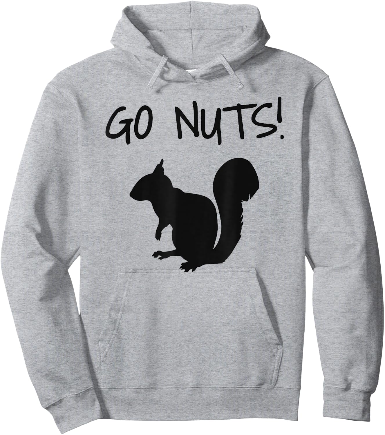 Go Nuts Funny Black Squirrel Hoodie - Hoodie | Ash