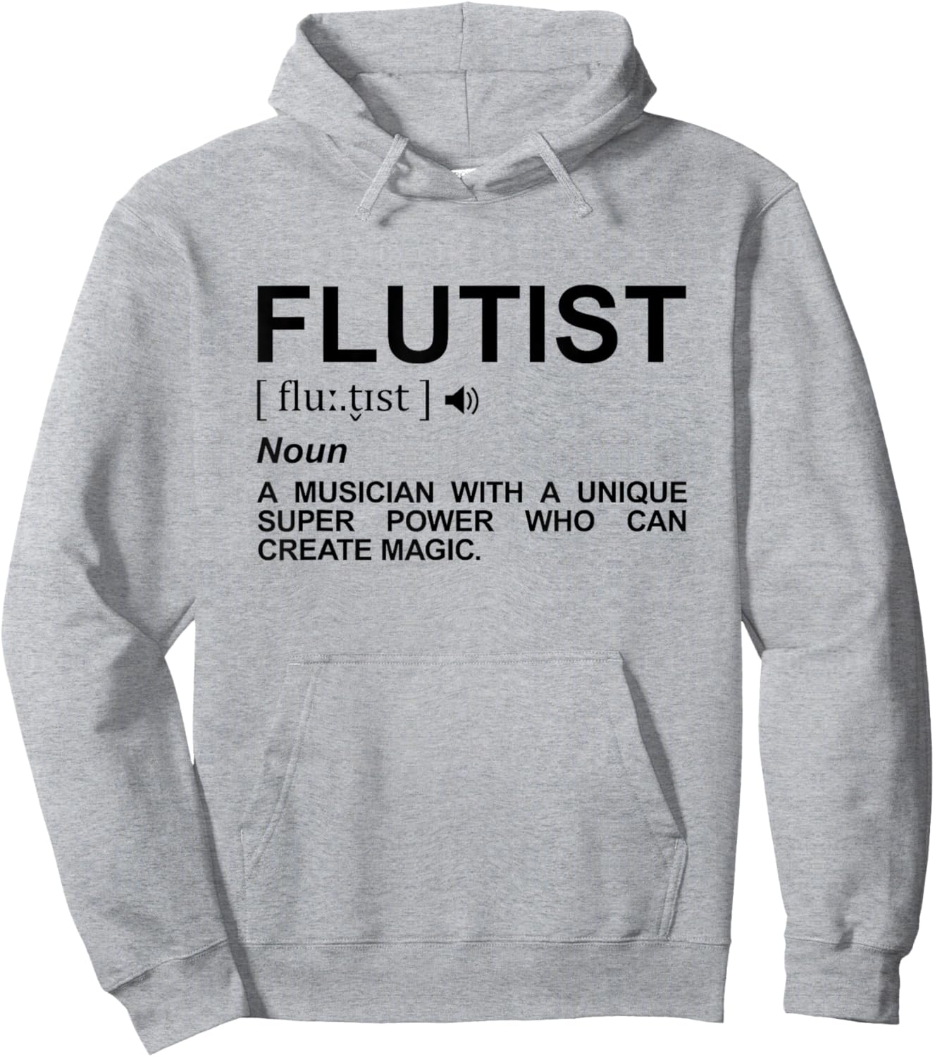 Flutist Definition Flute Teacher Recorder Hoodie - Hoodie | Ash
