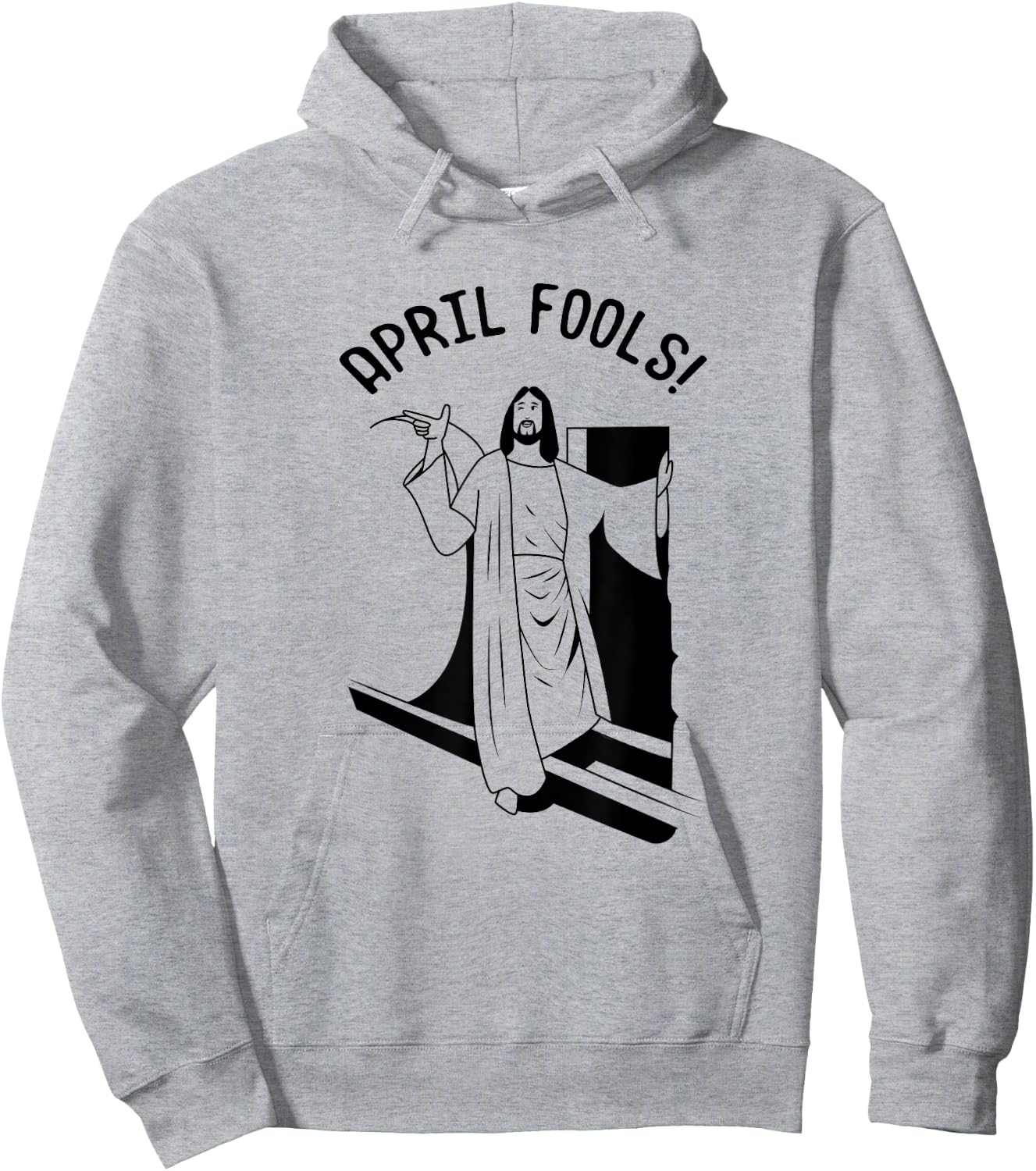 Jesus Christ Rising from Tomb Funny April Fools Hoodie - Hoodie | Ash
