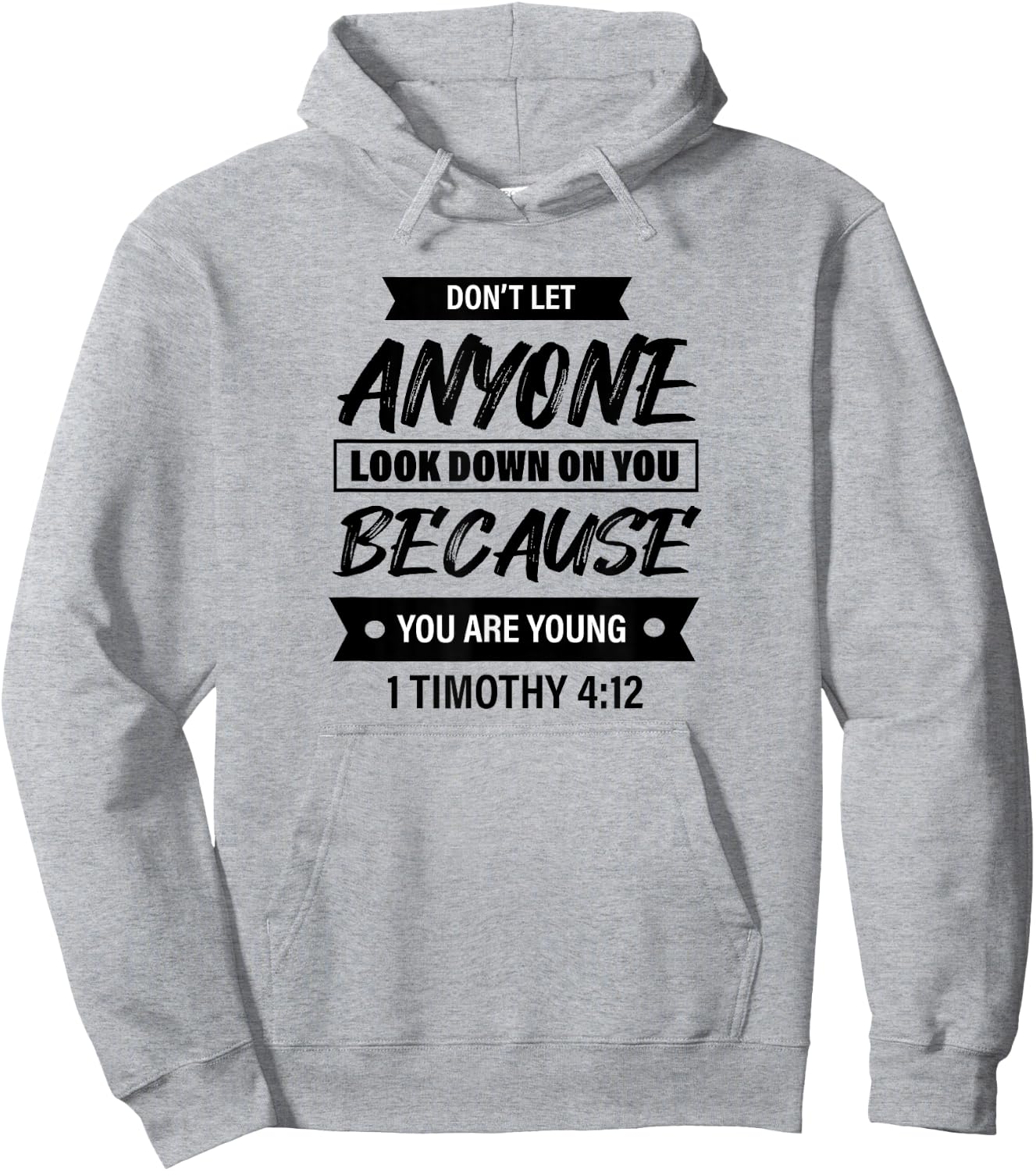 1 Timothy 4:12 - Bible Christian & Men Hoodie - Hoodie | Ash