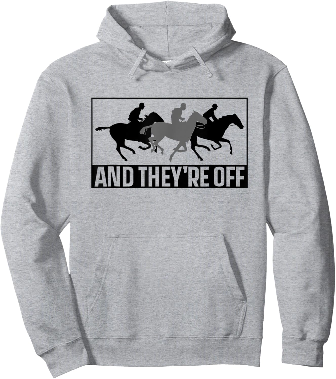 And They're Off Racer Horse Race Racing Horses Hoodie - Hoodie | Ash