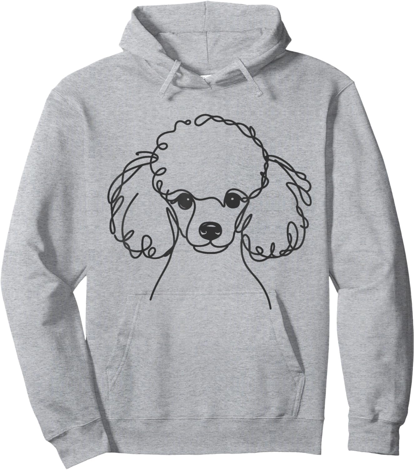 Line Art Dad Mom Dog - Toy Poodle Women Hoodie - Hoodie | Ash