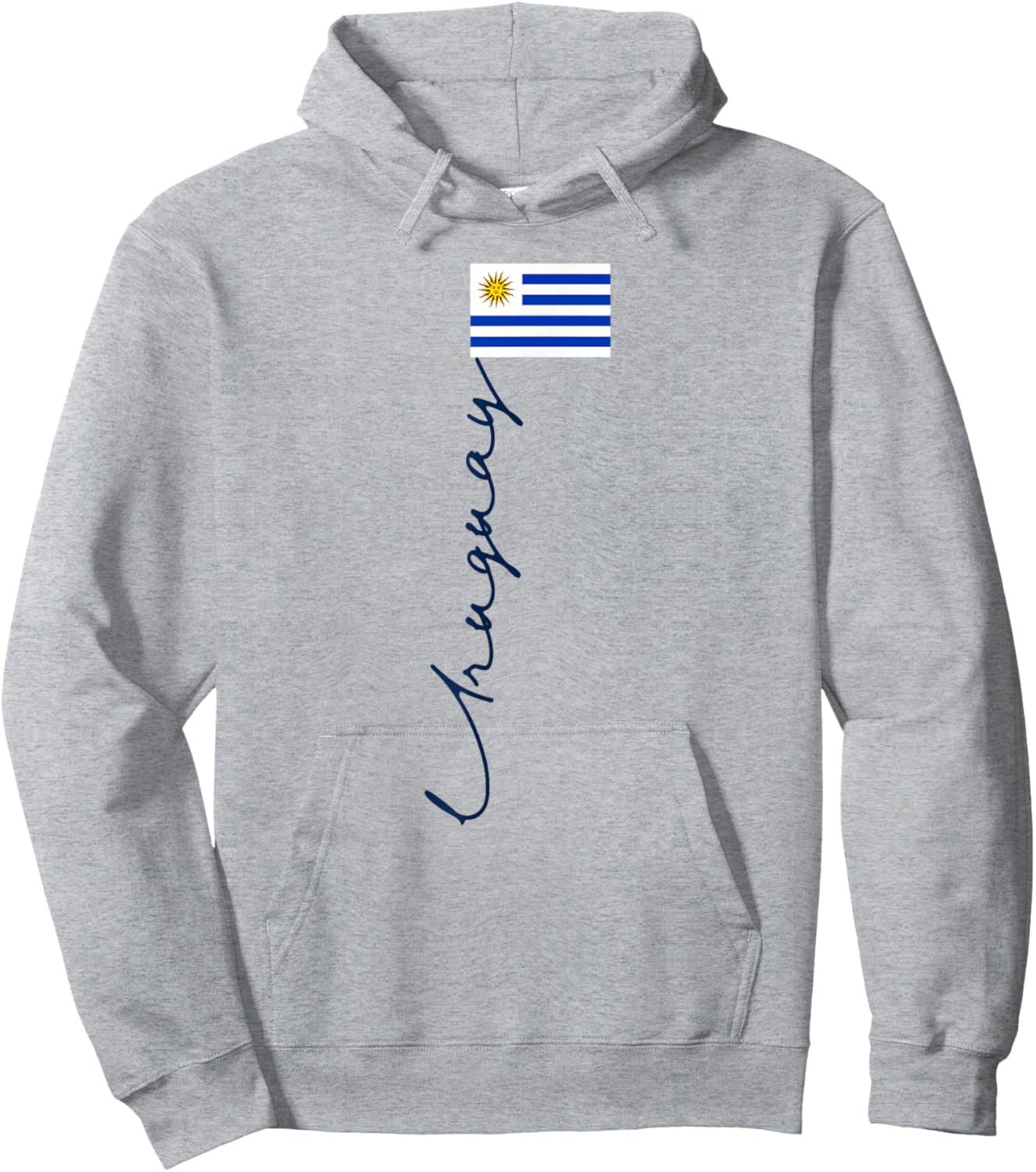 Uruguay Flag Pole Patriotic Signature Flag Hoodie - Hoodie | Ash