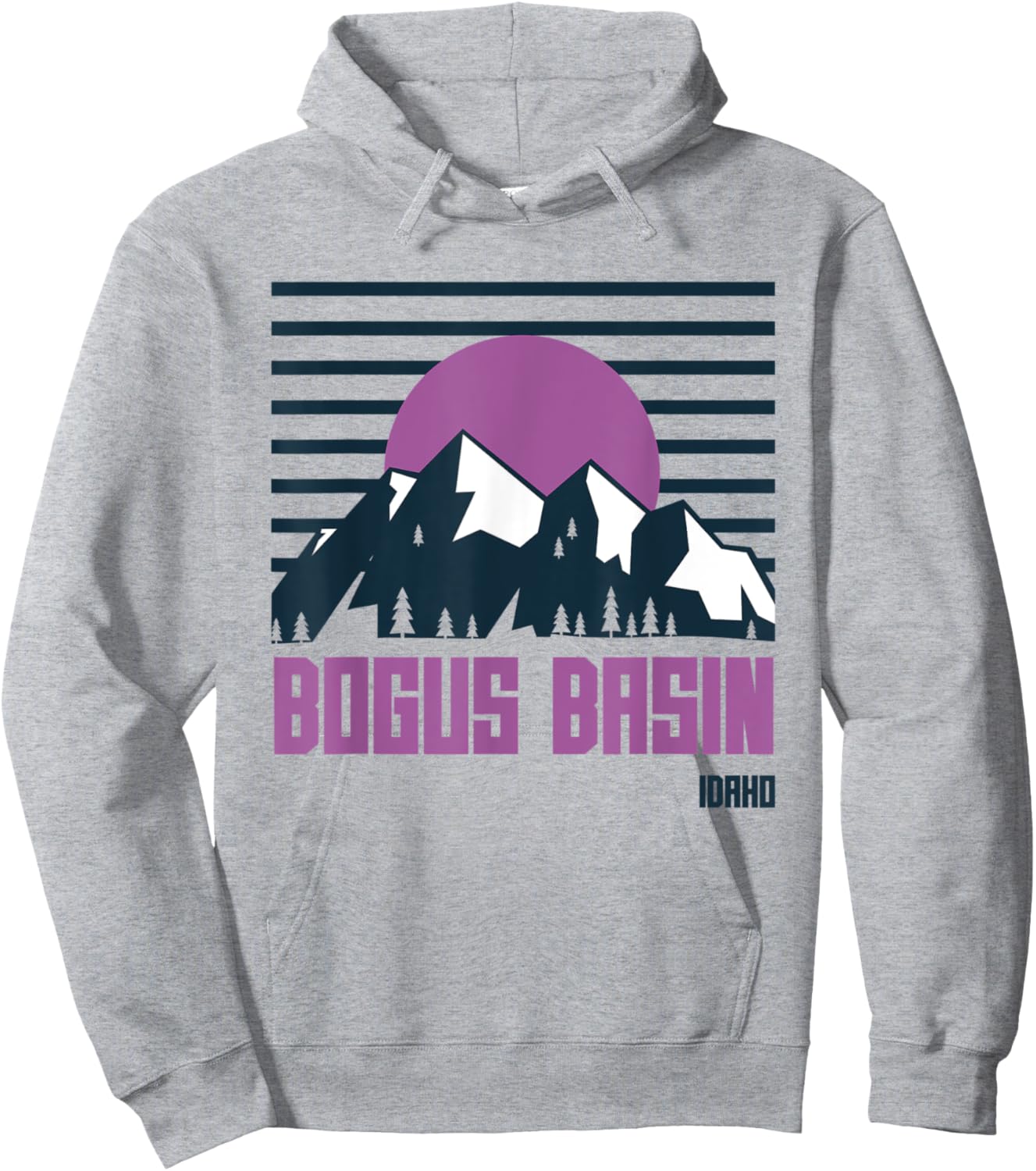 Bogus Basin Mountains Idaho Hiking Outdoors Hoodie - Hoodie | Ash