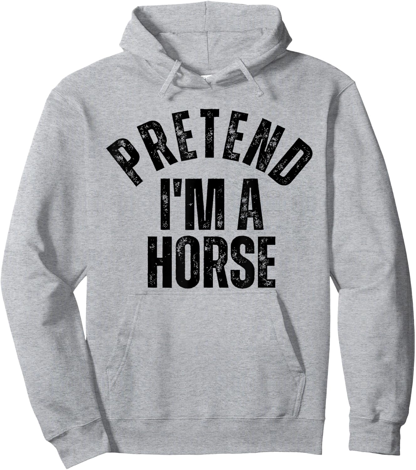 Pretend I'm a Horse Funny Matching Halloween Hoodie - Hoodie | Ash
