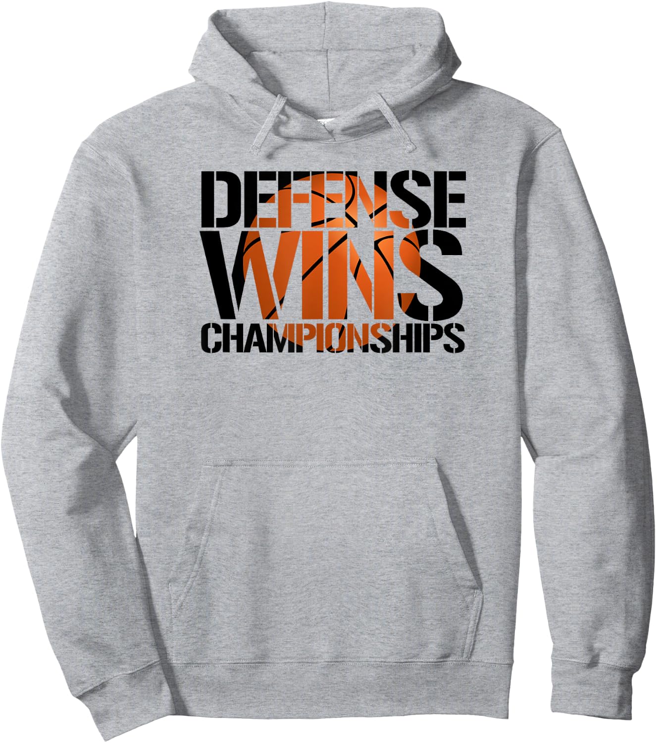 Defense Wins Championships basketball team logo Hoodie - Hoodie | Ash
