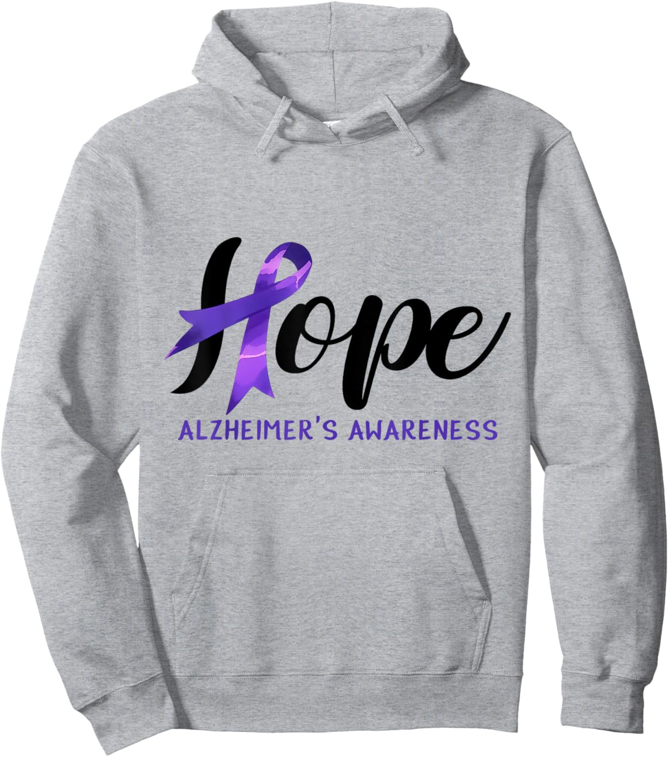 Hope Wear Purple Alzheimer's Awareness Dementia Hoodie - Hoodie | Ash