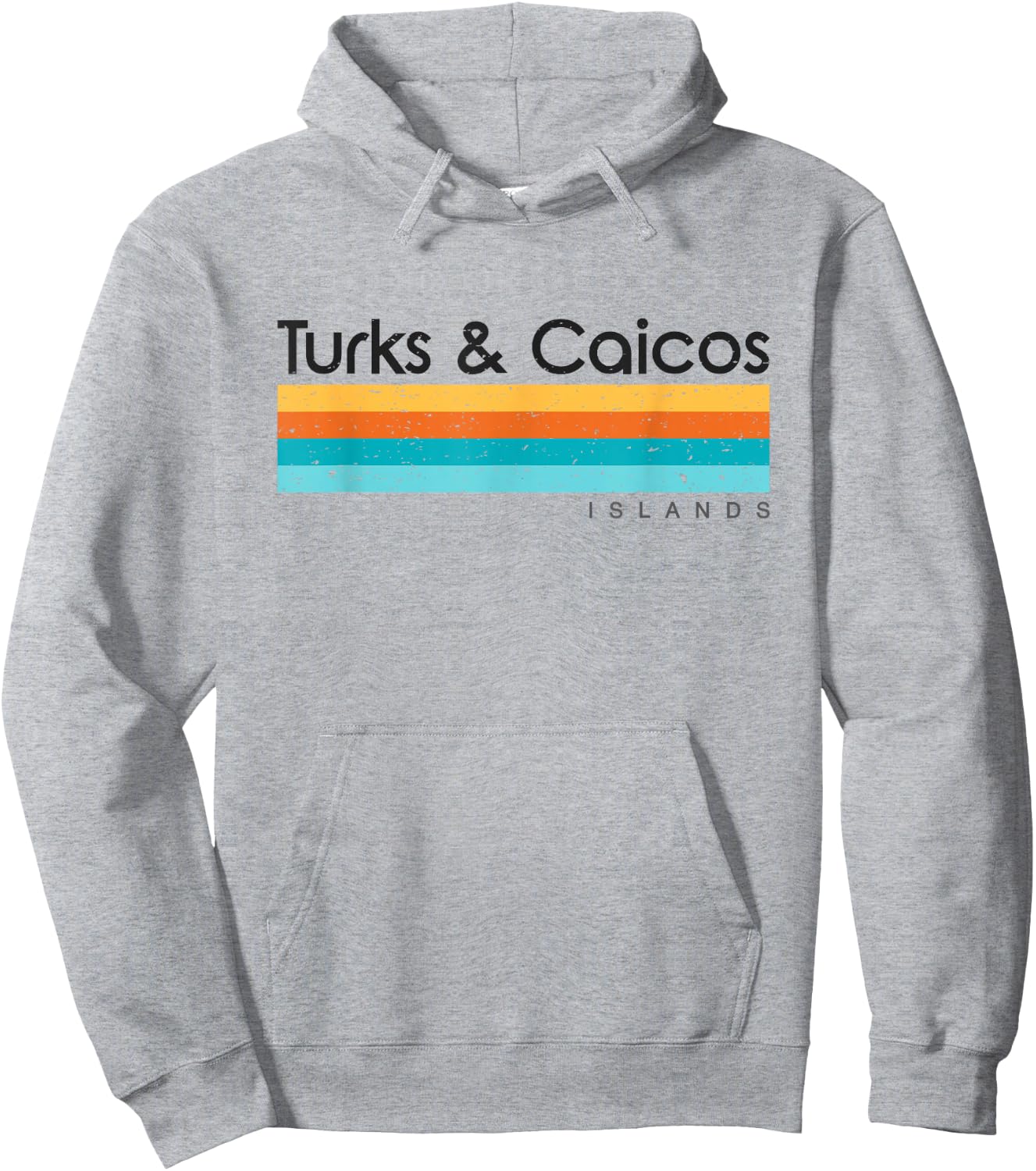 Vintage Turks & Caicos Islands Retro Design Hoodie - Hoodie | Ash
