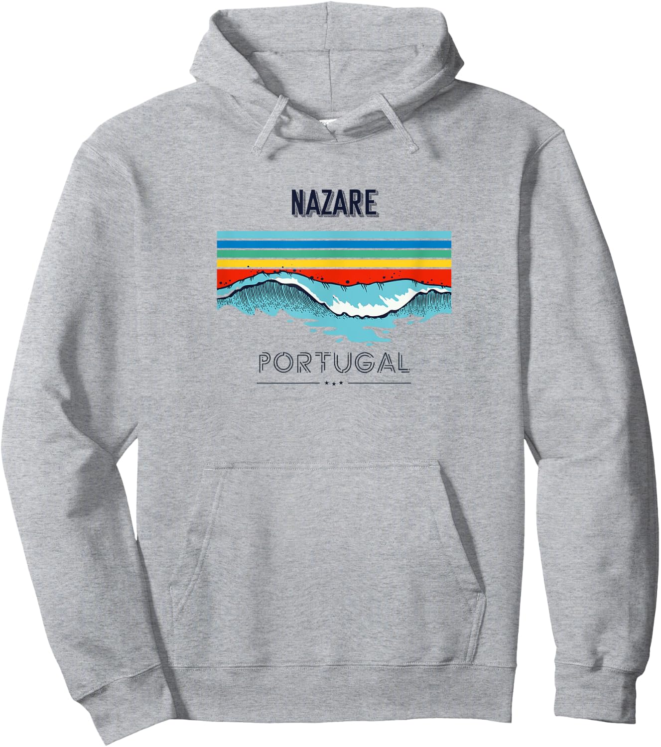 Nazare Souvenir - Portugal Reminder Hoodie - Hoodie | Ash