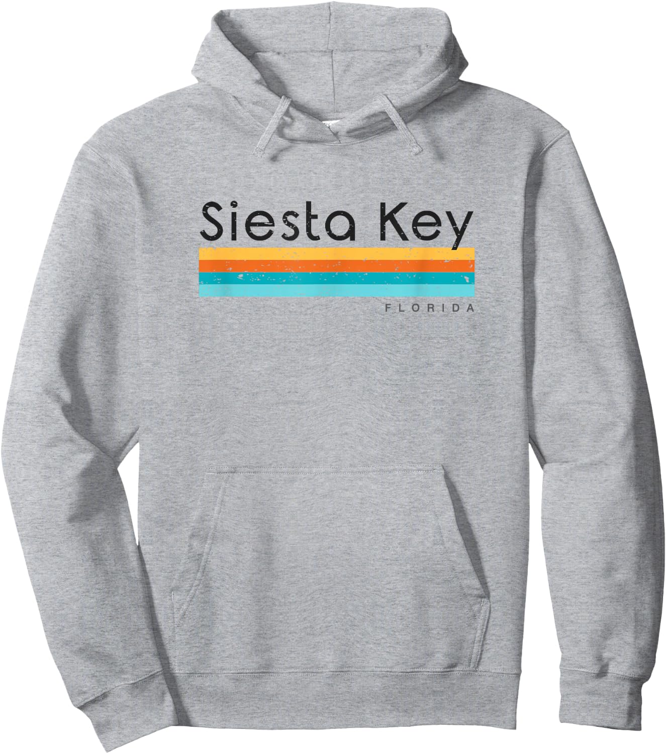 Vintage Siesta Key Florida Retro Design Hoodie - Hoodie | Ash