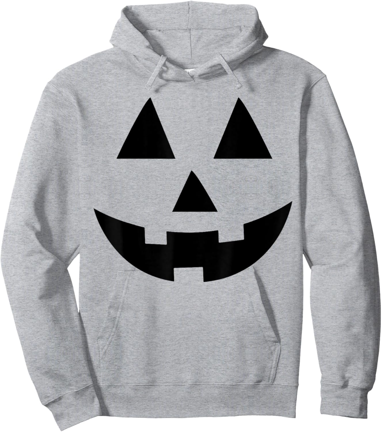 Halloween Jack-O-Lantern Pumpkin Face Hoodie - Hoodie | Ash