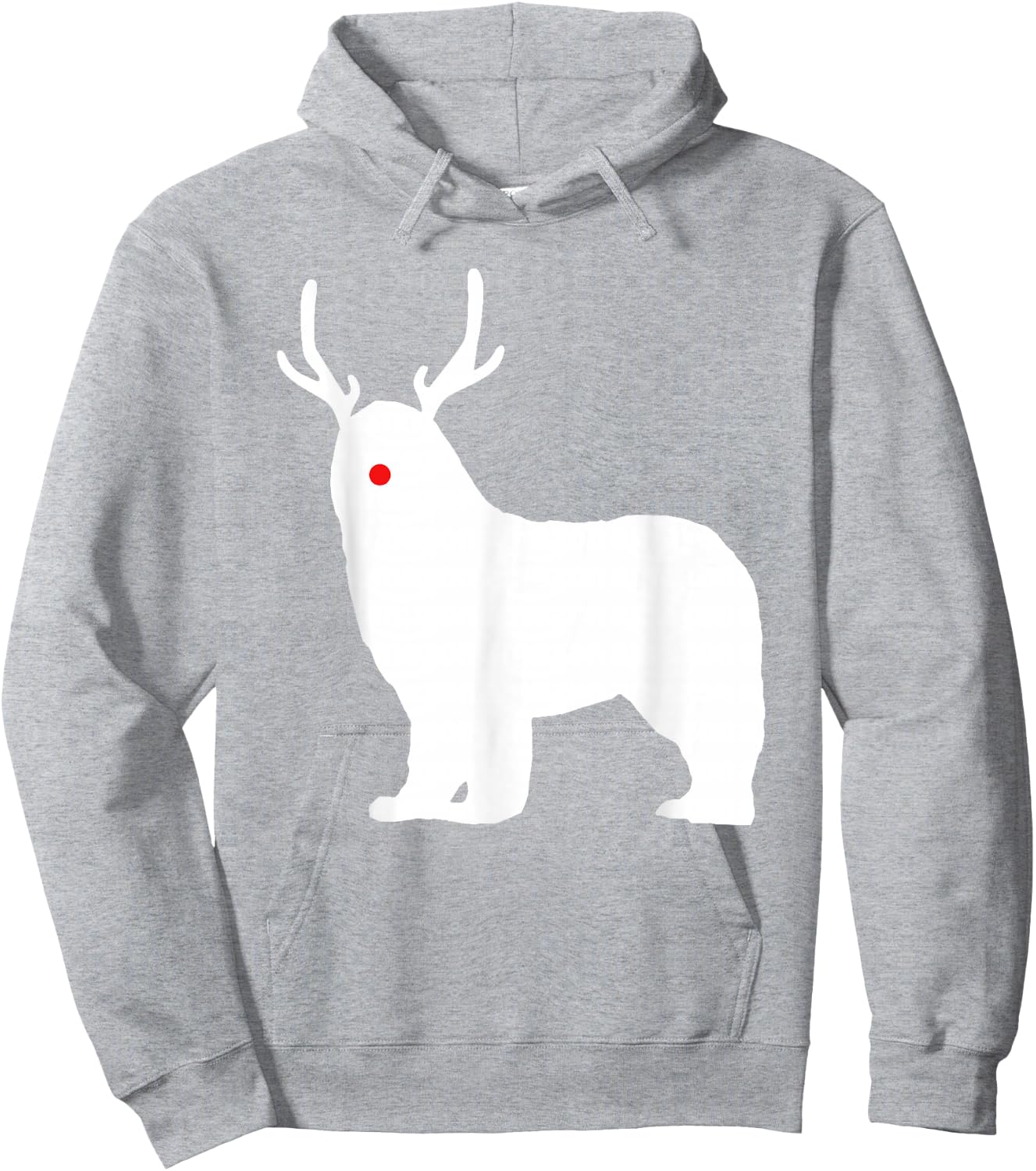 Christmas Newfoundland Reindeer Newfie Dog Hoodie - Hoodie | Ash