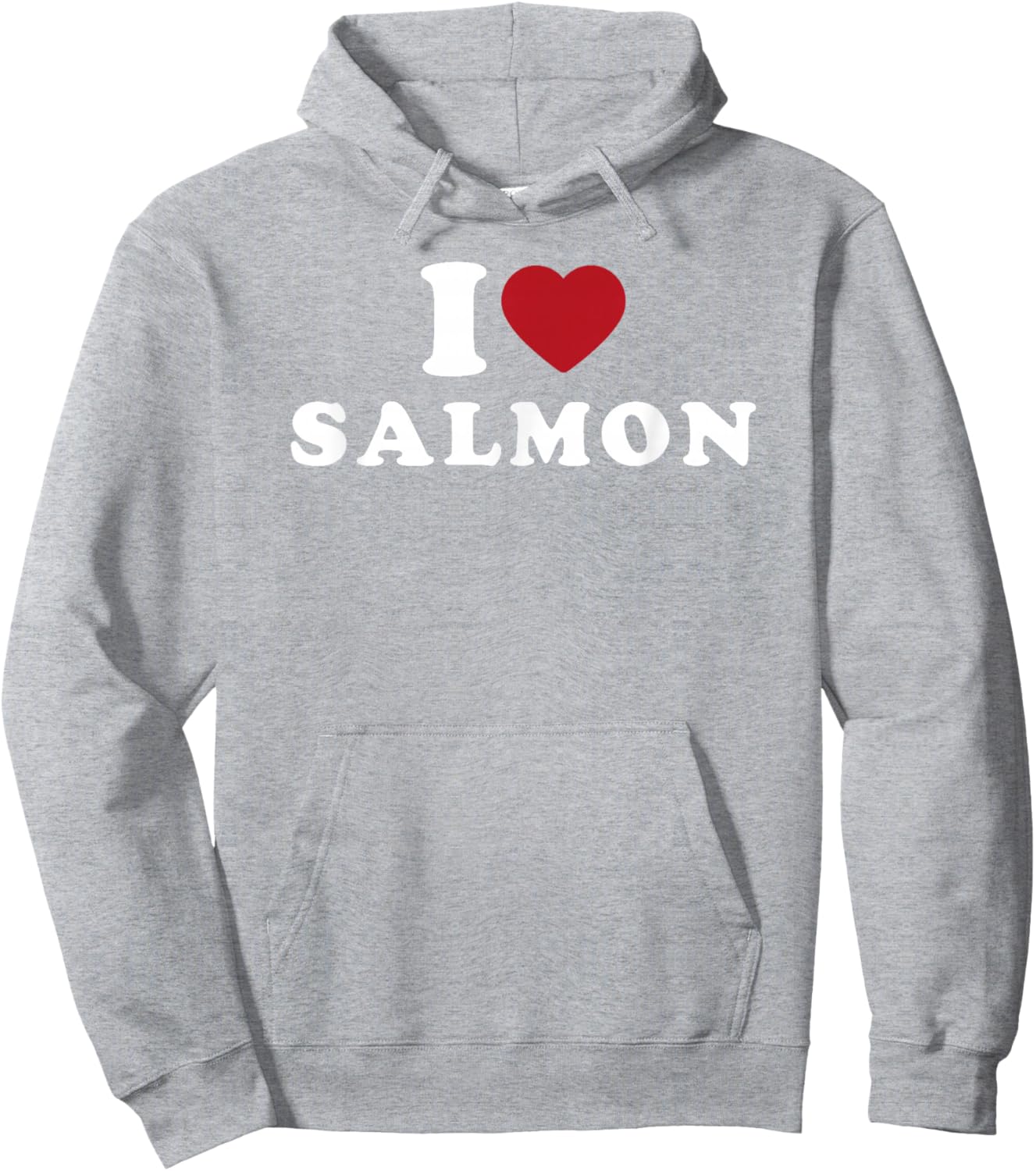 I Love Salmon Fish Hoodie - Hoodie | Ash