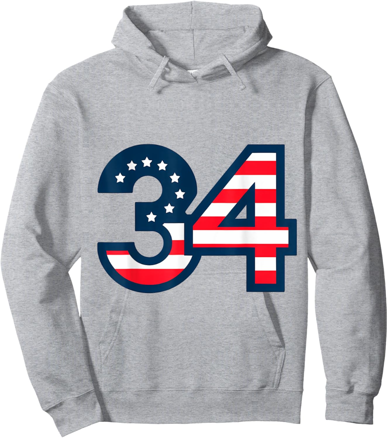 34 Guilty Trial Judge USA Flag Women Kids Men Hoodie - Hoodie | Ash