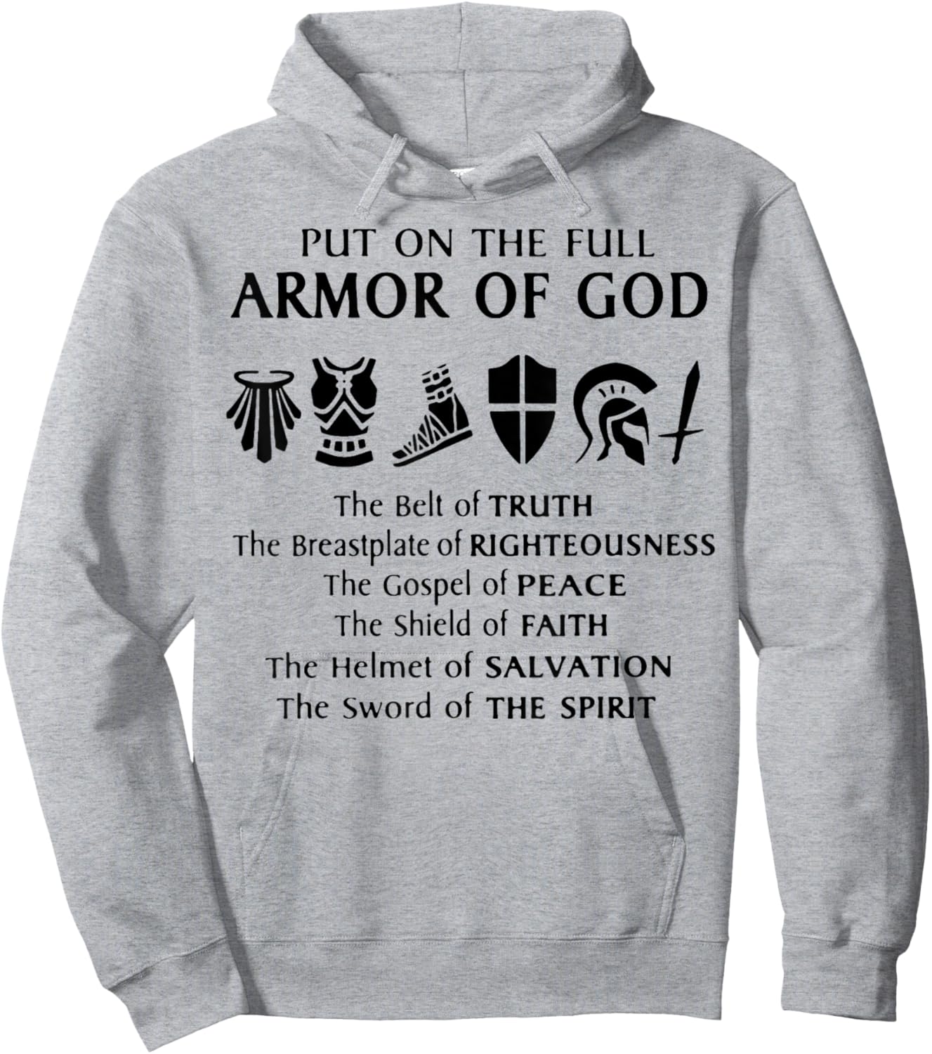 Put On The Full Armor Of God Hoodie - Hoodie | Ash