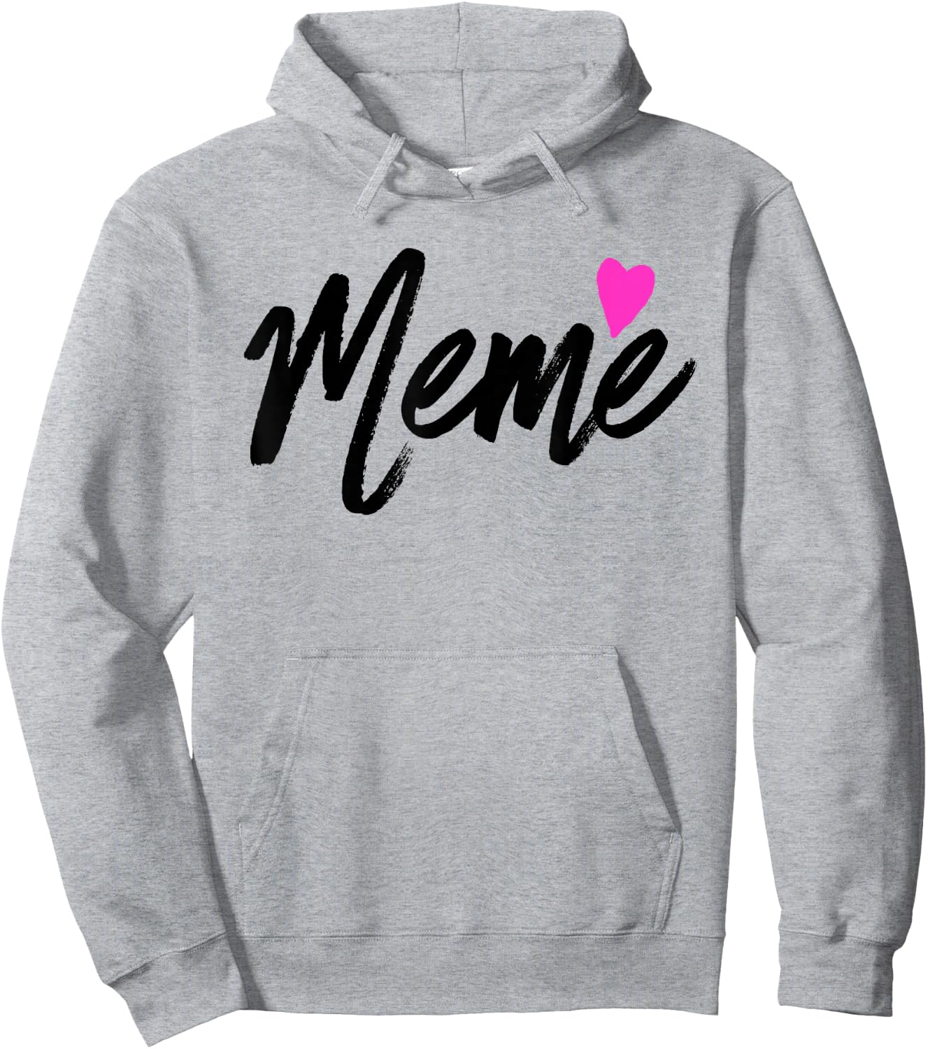 Meme with Pink Heart Grandmother Gift Hoodie - Hoodie | Ash