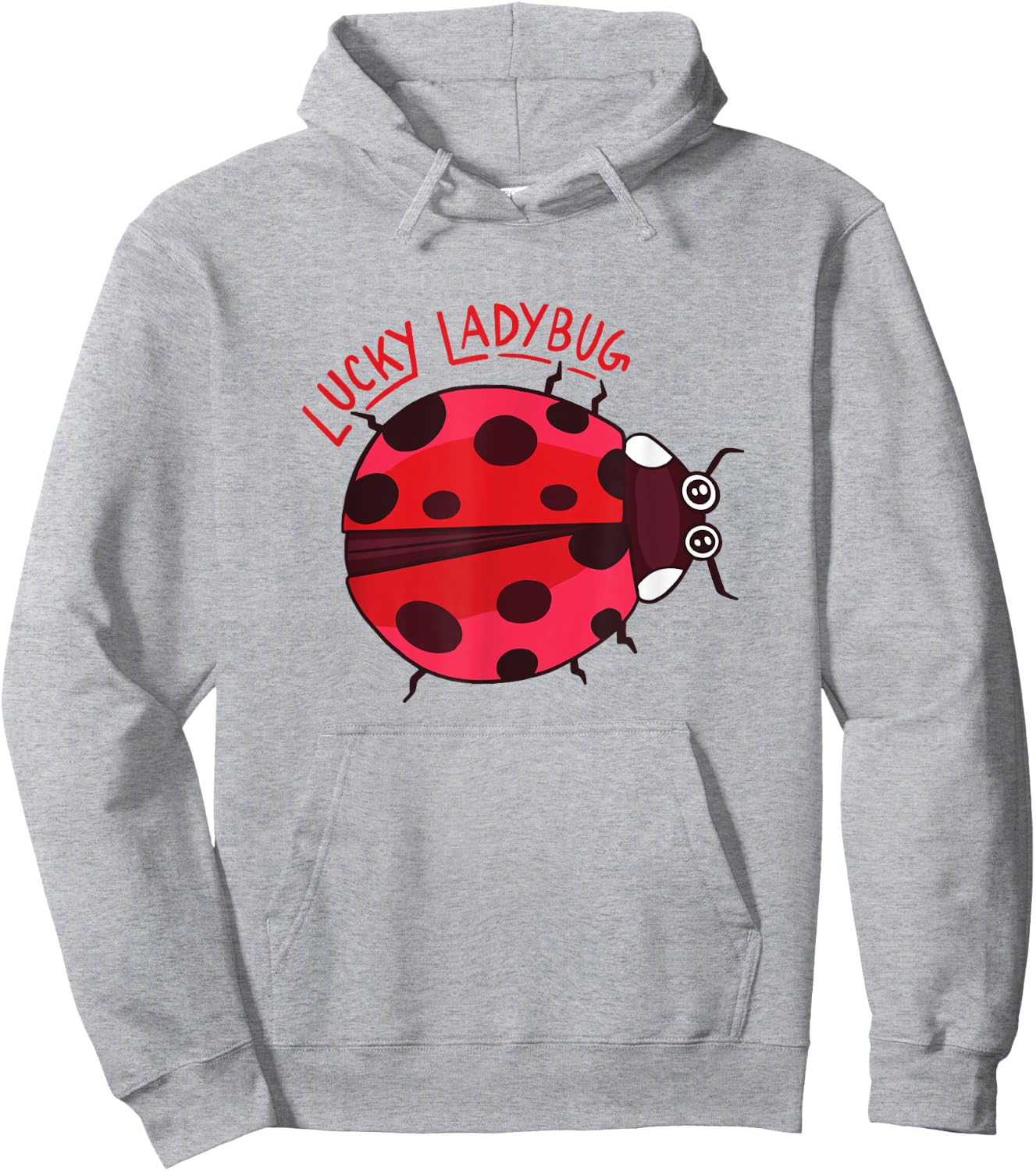 Cute Lucky Ladybug Summertime Hoodie - Hoodie | Ash