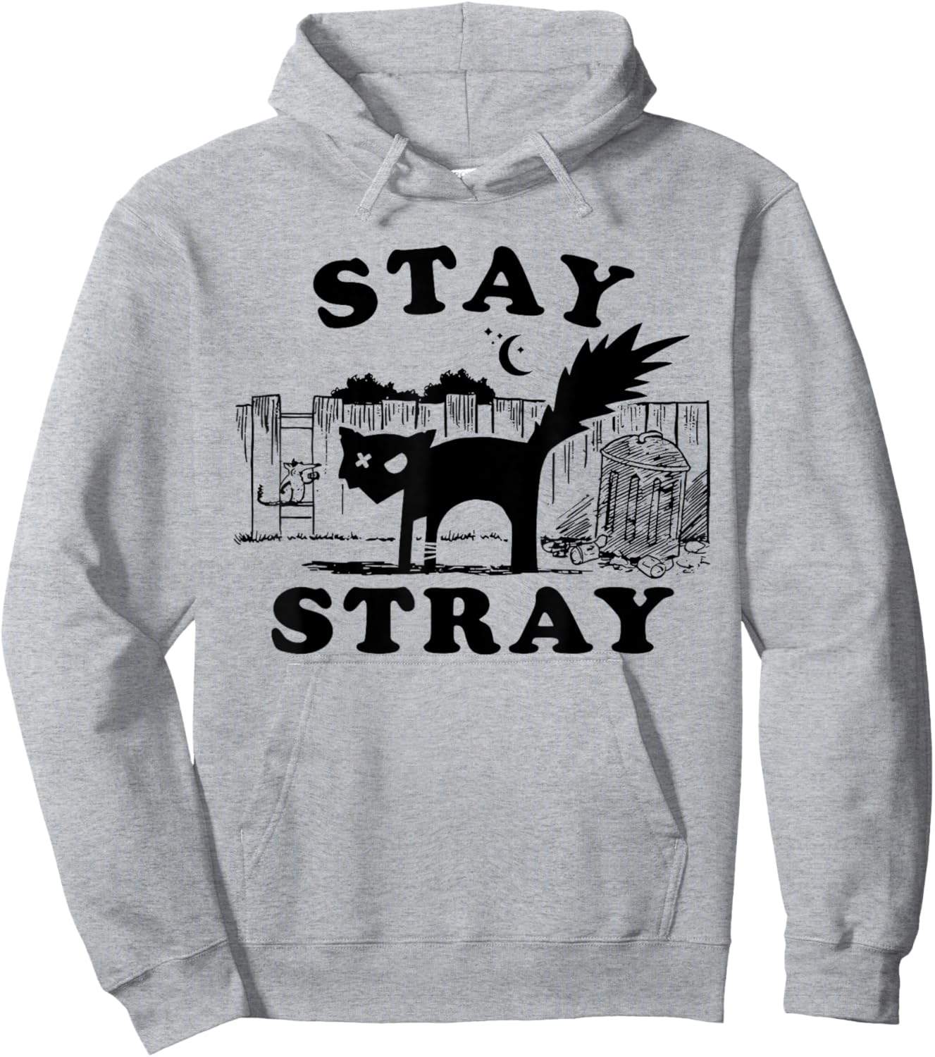 Stay stray funny design Hoodie - Hoodie | Ash