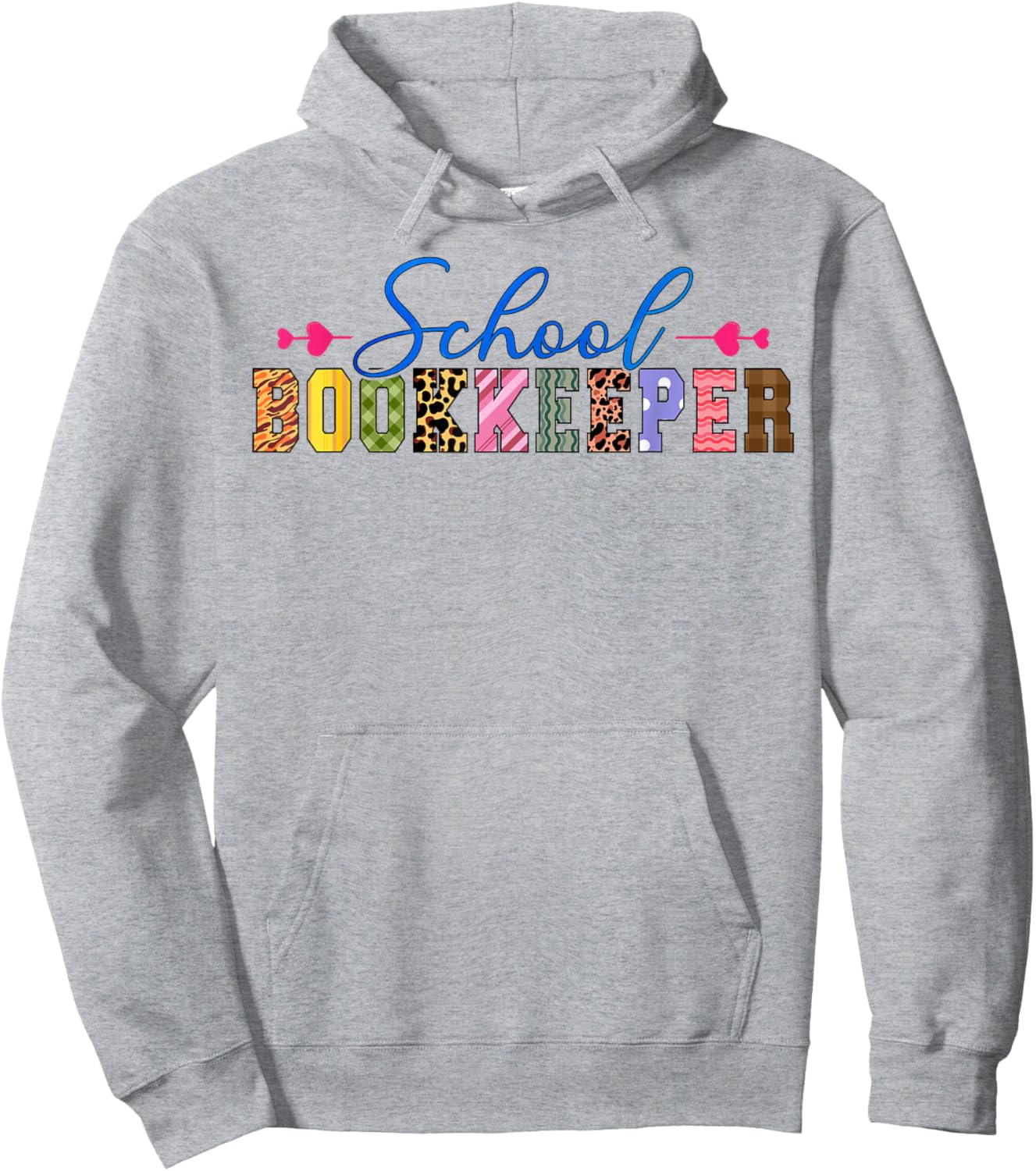 School Bookkeeper Appreciation Leopard Hoodie - Hoodie | Ash