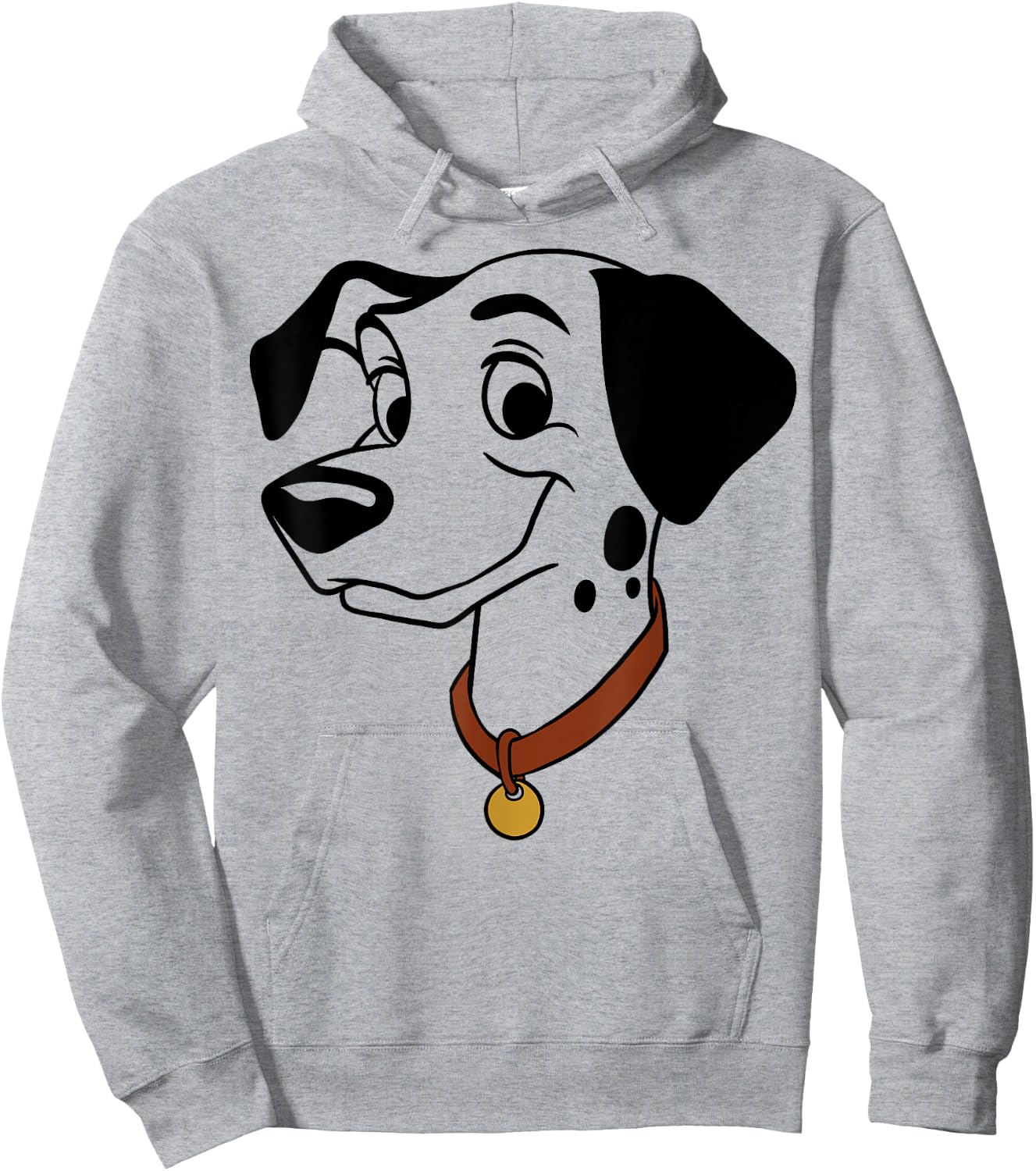 Disney 101 Dalmatians Pongo Big Face Hoodie - Hoodie | Ash