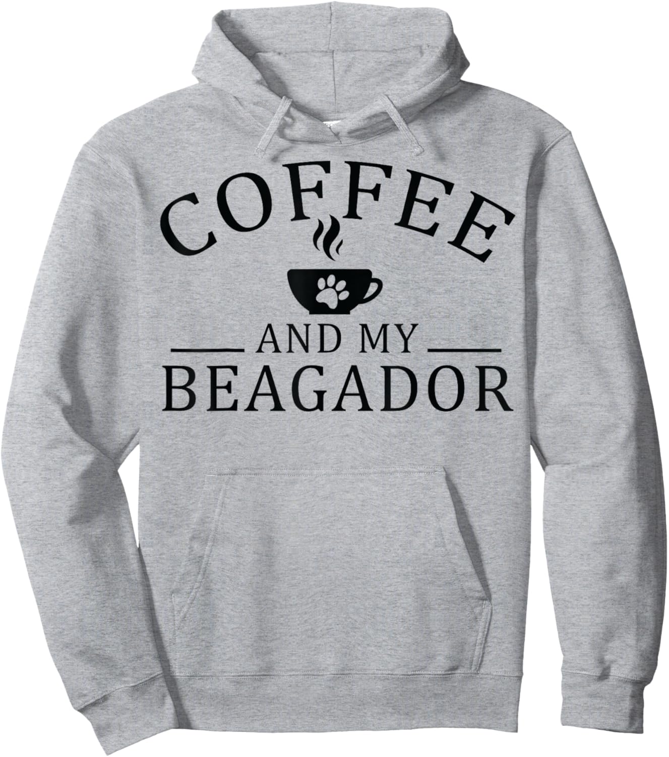 Beagador Dog And Coffee Men Women Hoodie - Hoodie | Ash
