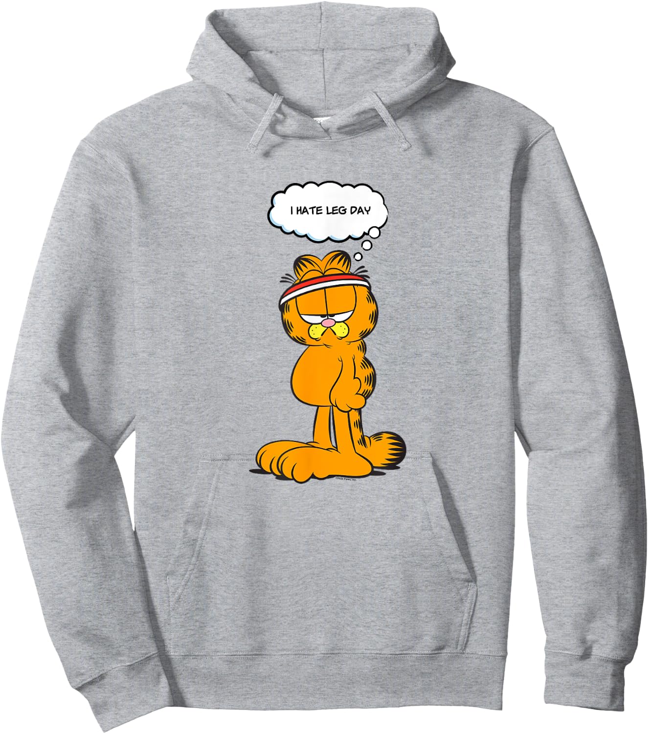 Garfield I Hate Legs Day Work Out Garfield Hoodie - Hoodie | Ash