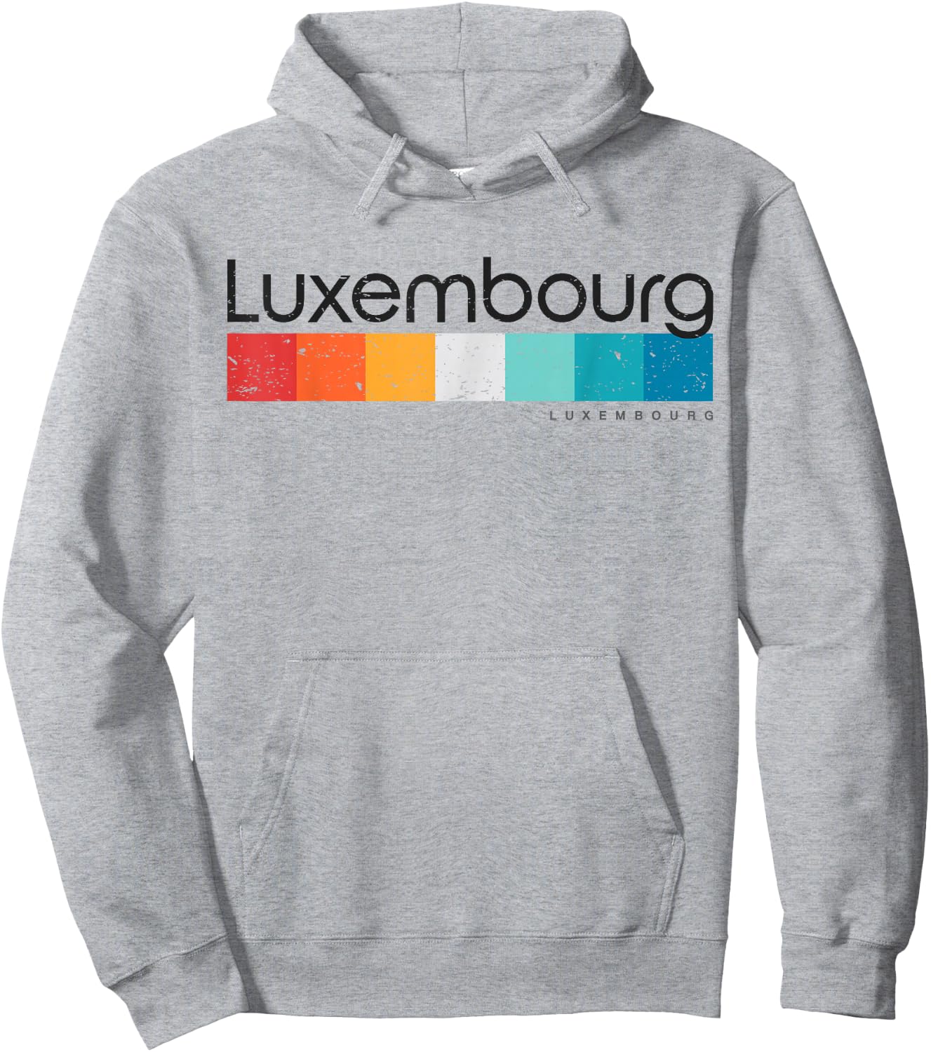 Vintage Luxembourg Retro Design Hoodie - Hoodie | Ash