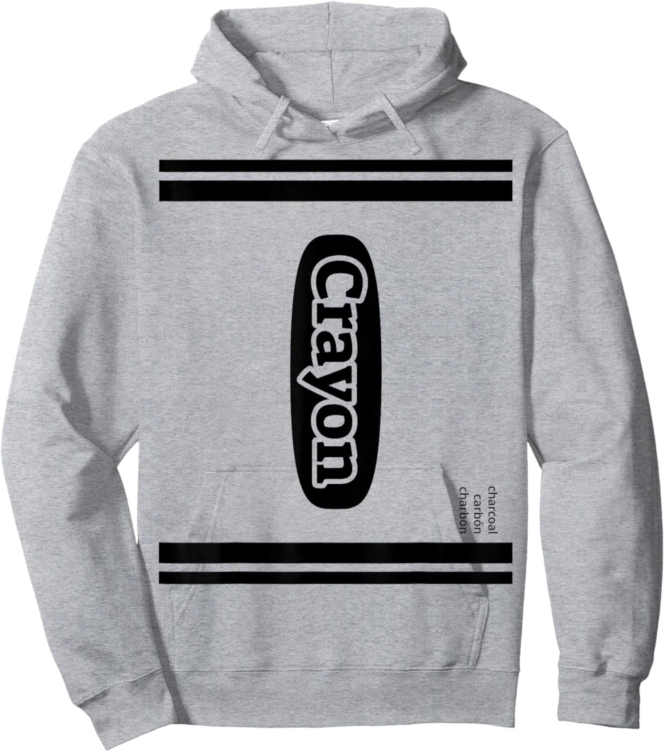 Crayon Charcoal Gray Group Costume Hoodie - Hoodie | Ash