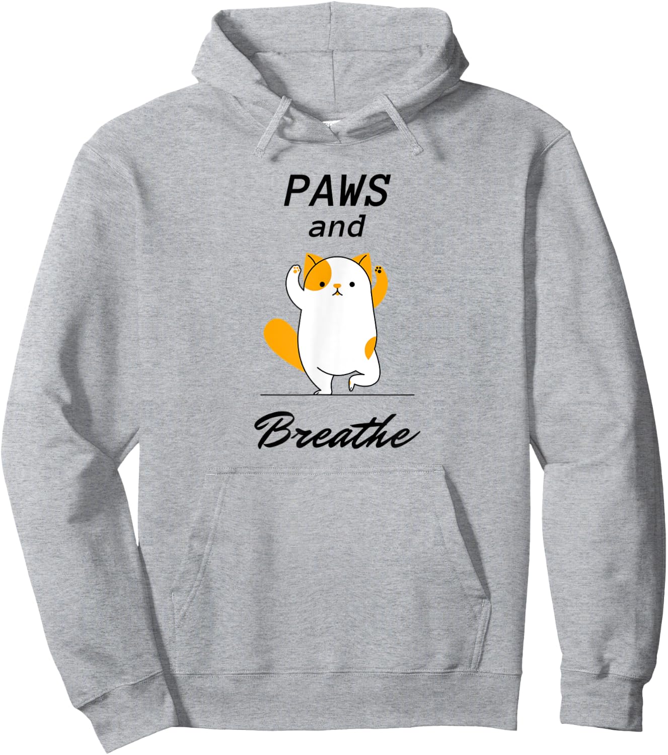 Paws & Breathe Yoga shirt Hoodie - Hoodie | Ash