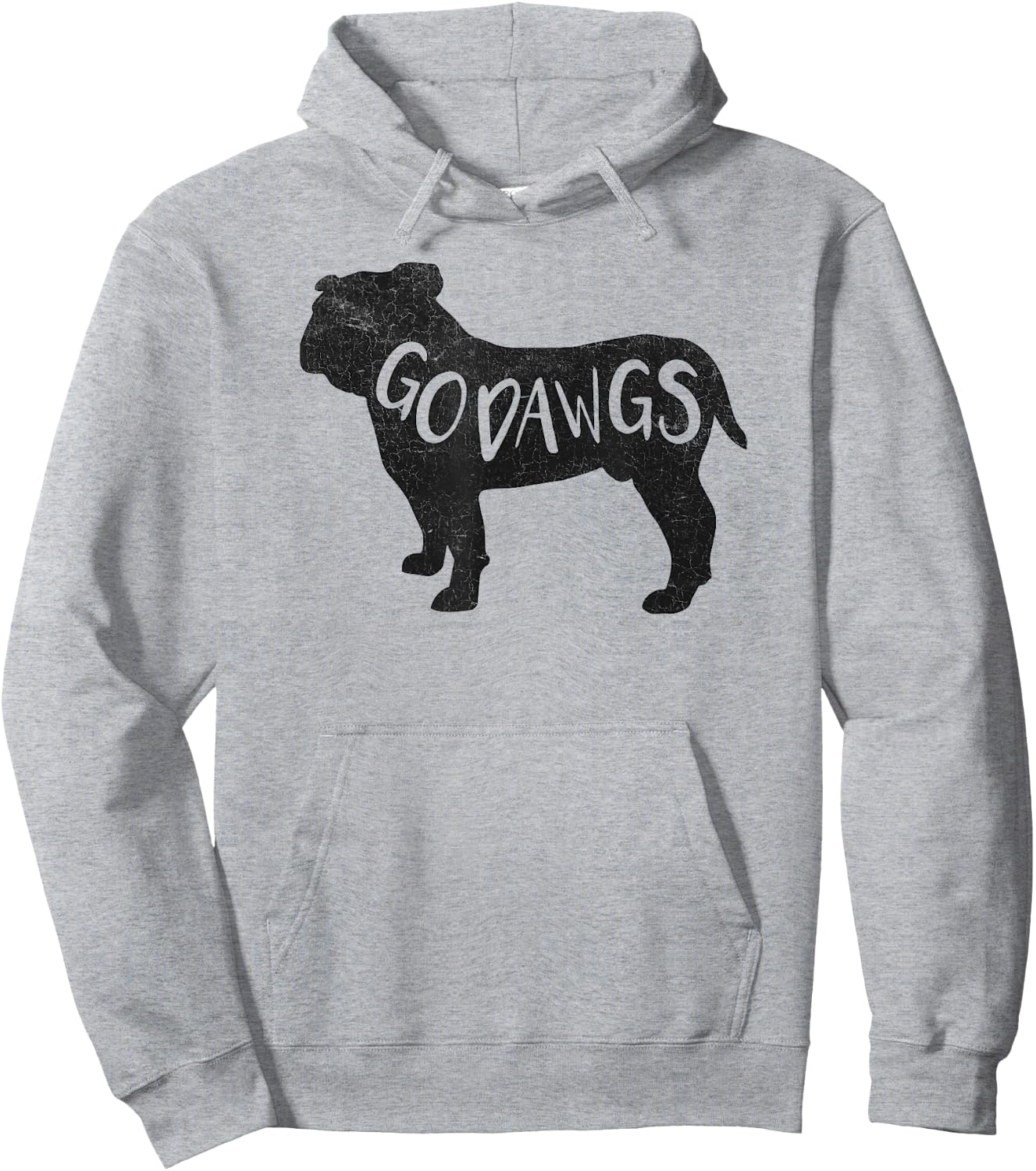 Go Dawgs Funny Bulldogs Hoodie - Hoodie | Ash