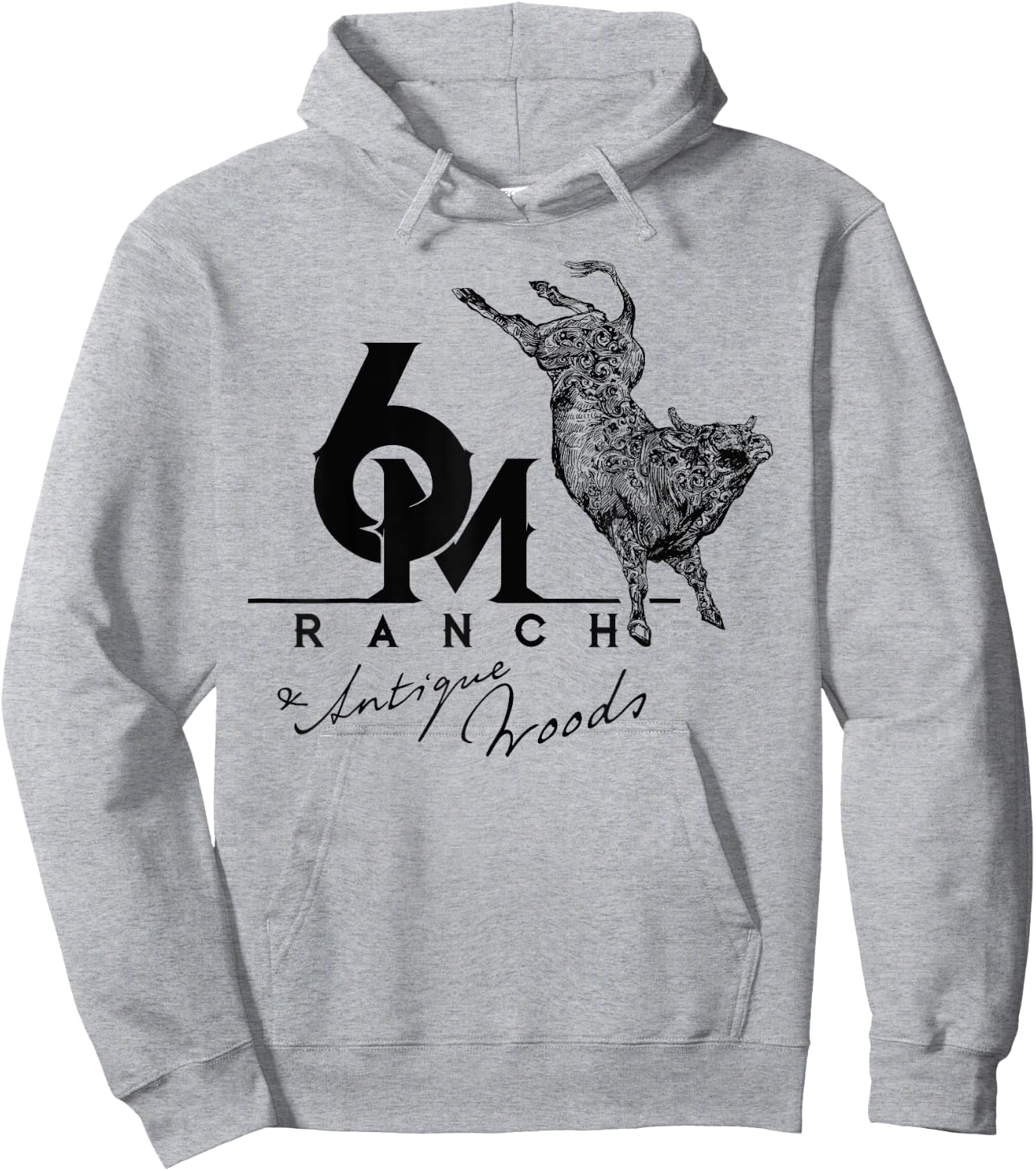 Bucking Bull Rodeo 6M Ranch 6262 Hoodie - Hoodie | Ash