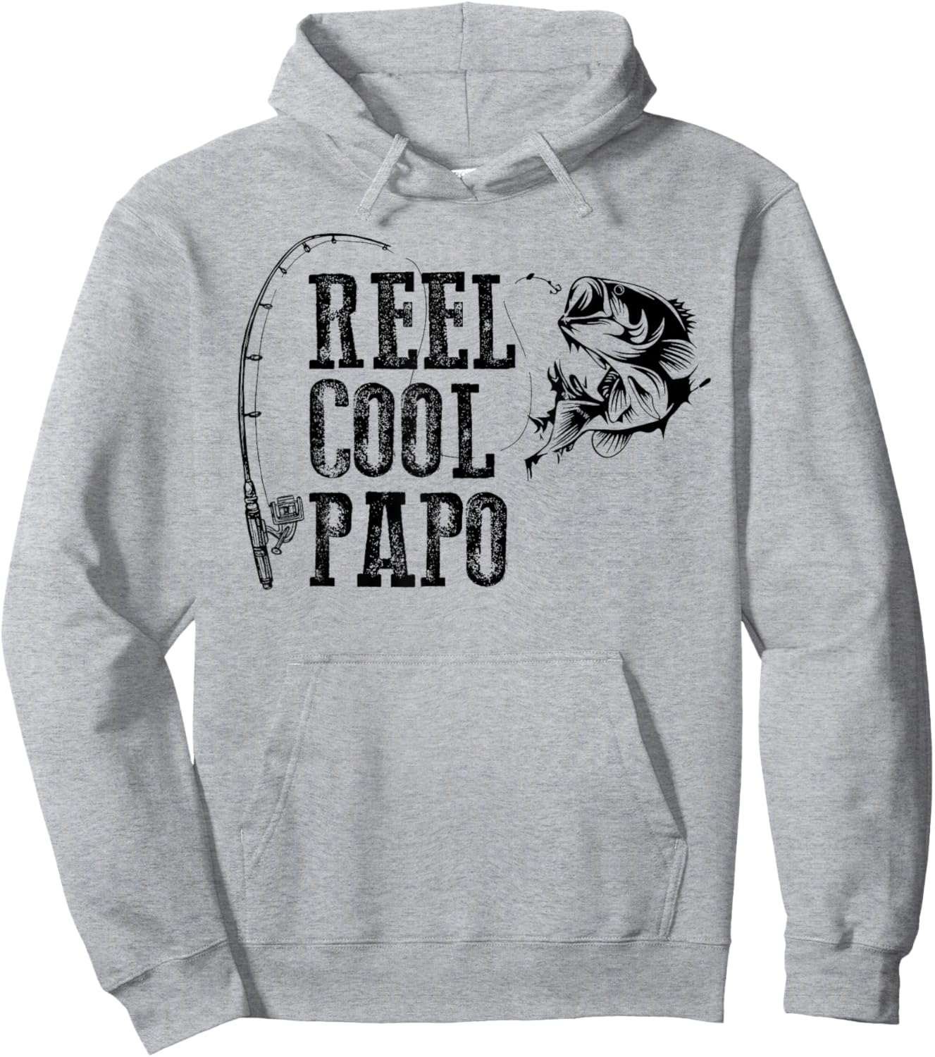 Papo Fishing: Reel Cool Papo Funny Gift Hoodie - Hoodie | Ash