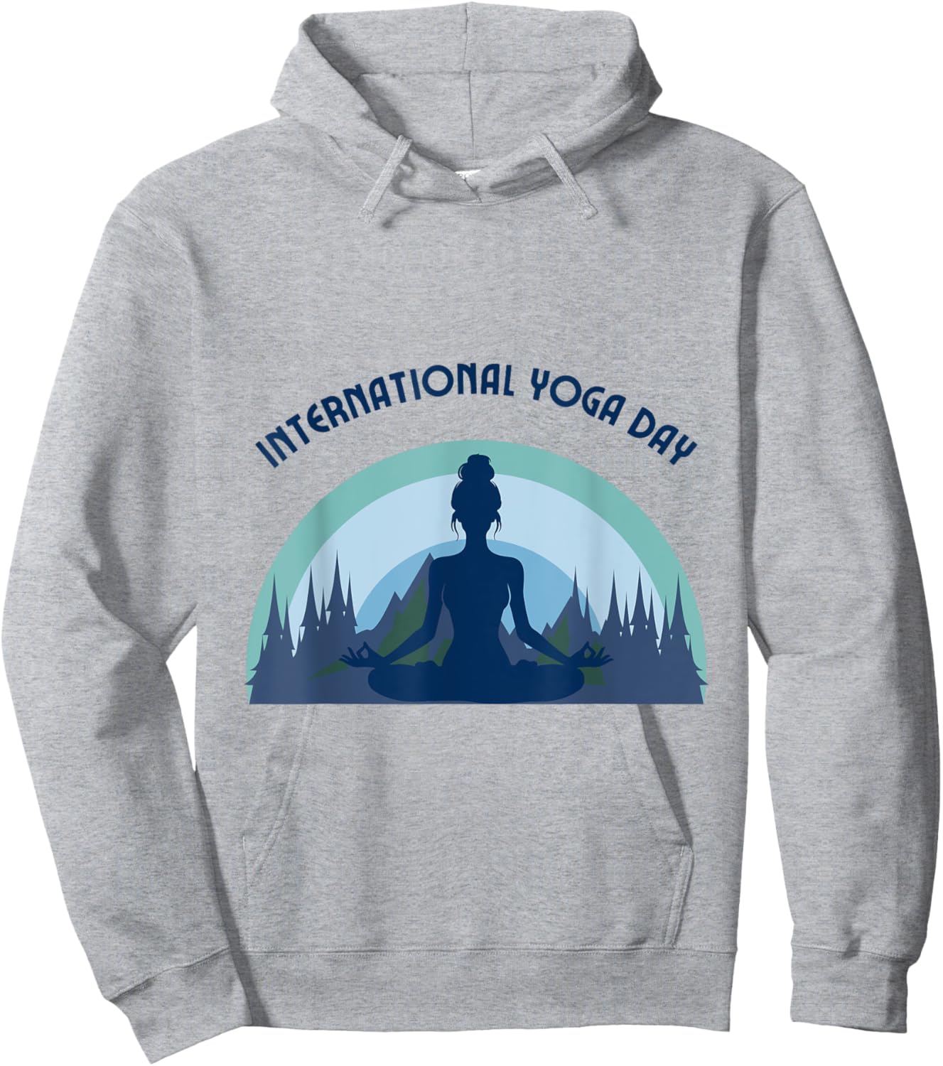 International Yoga Day Hoodie - Hoodie | Ash