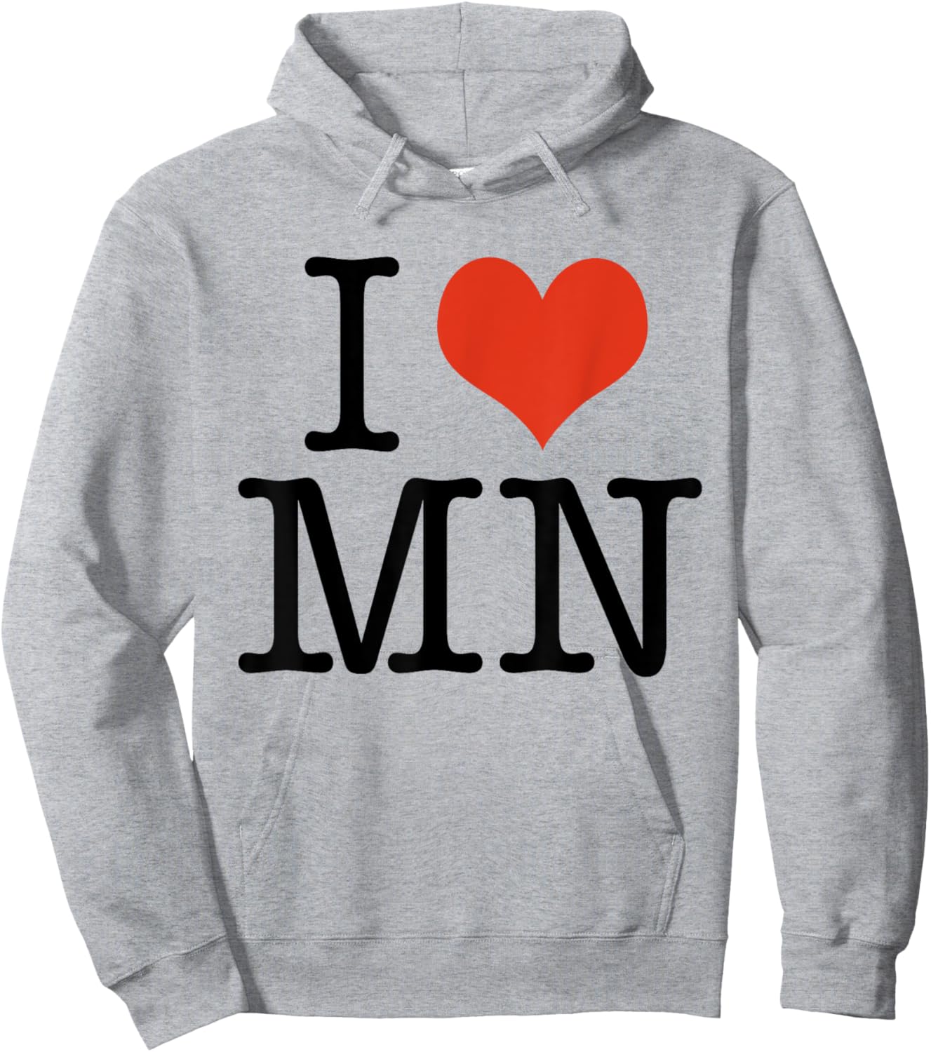 I Love MN Minnesota USA American Hoodie - Hoodie | Ash