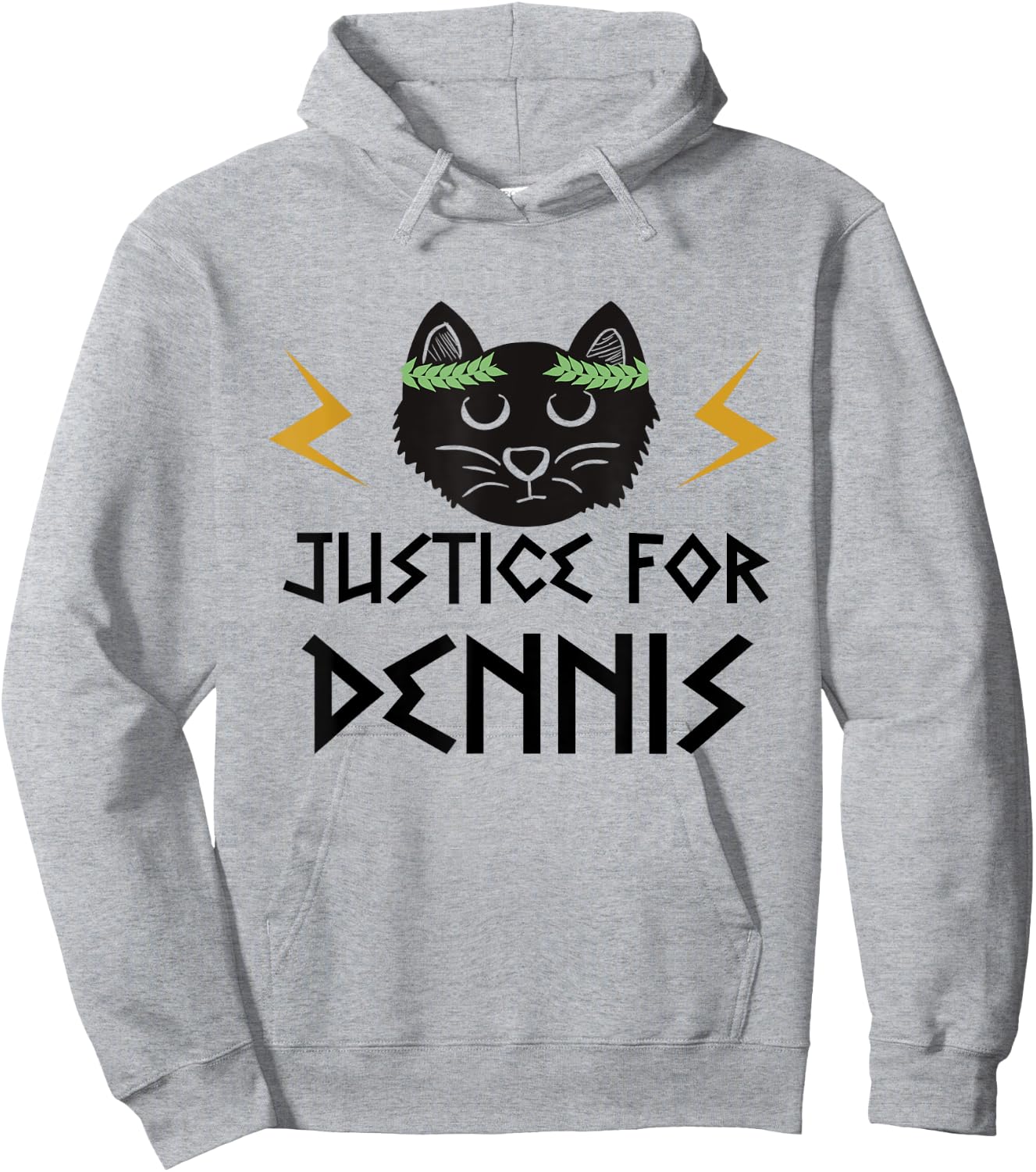 Kaos TV. Justice for Dennis the cat. Hoodie - Hoodie | Ash