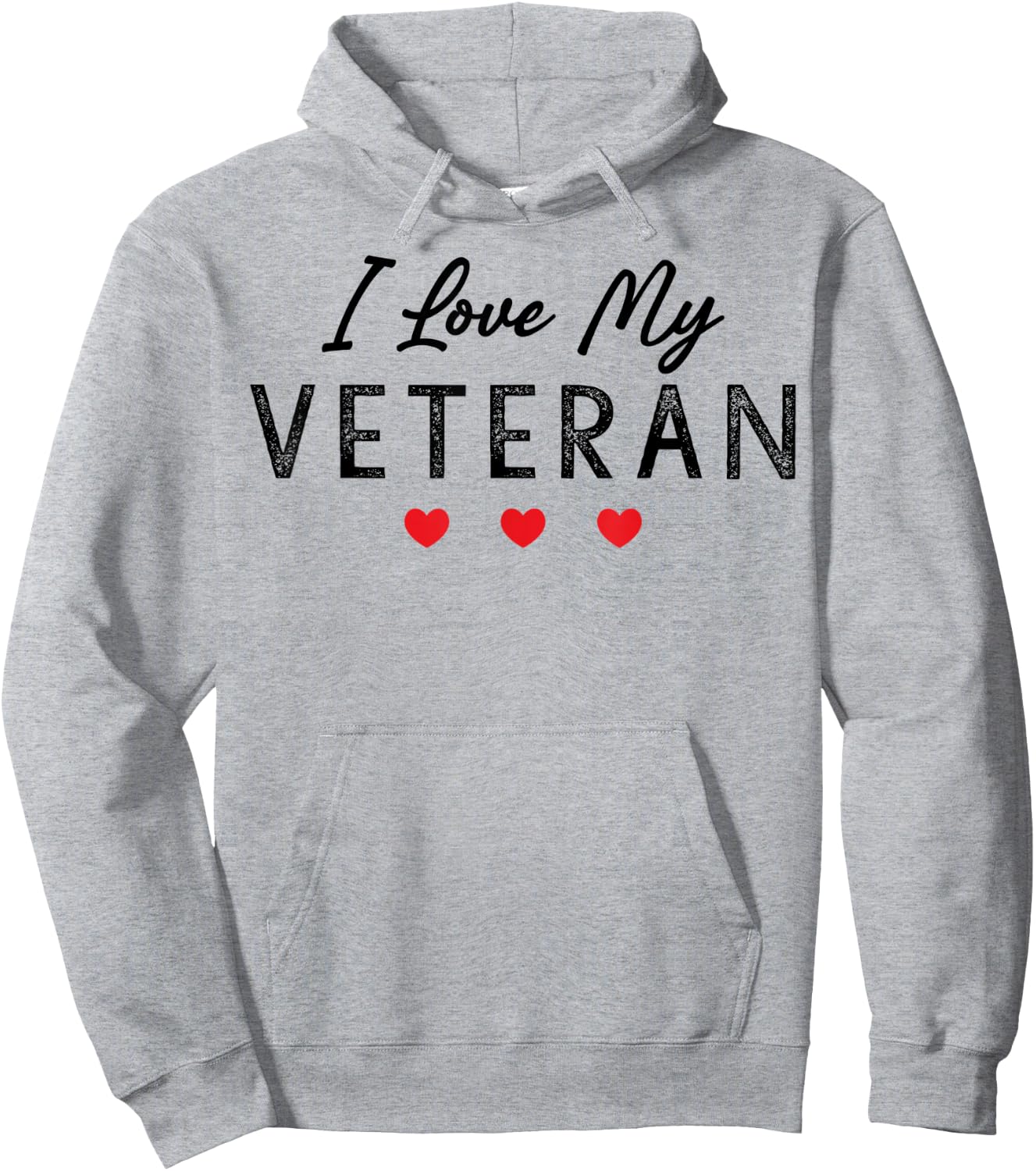 I Love My Veteran Hoodie - Hoodie | Ash