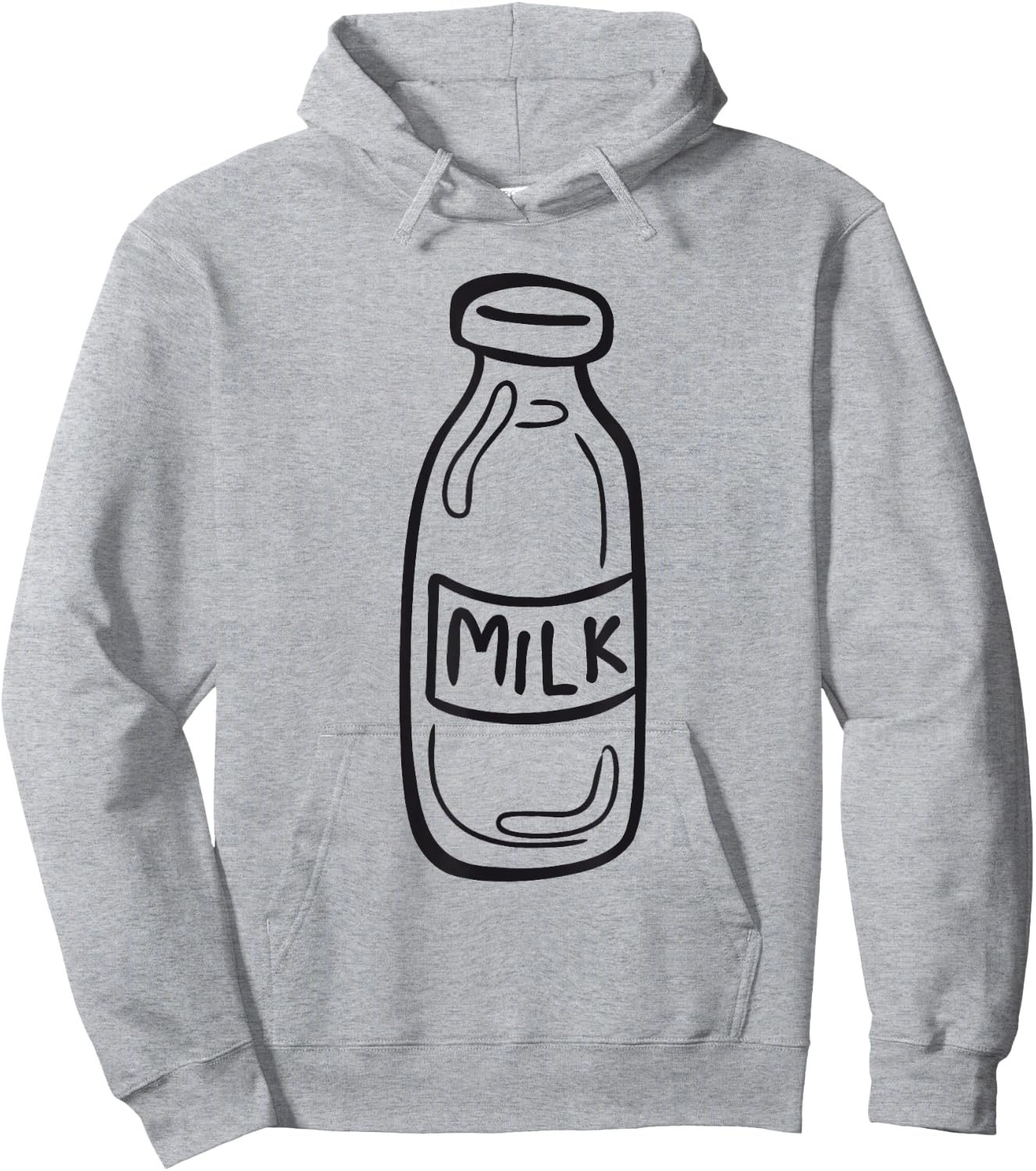 Milk Bottle with Milk Costume Hoodie - Hoodie | Ash