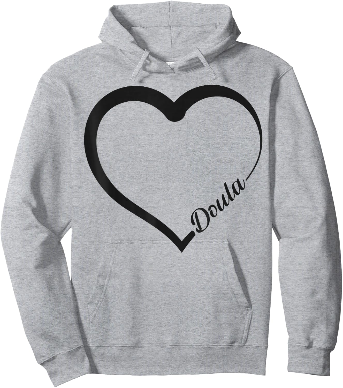 Doula Birth Worker Heart Doula Hoodie - Hoodie | Ash