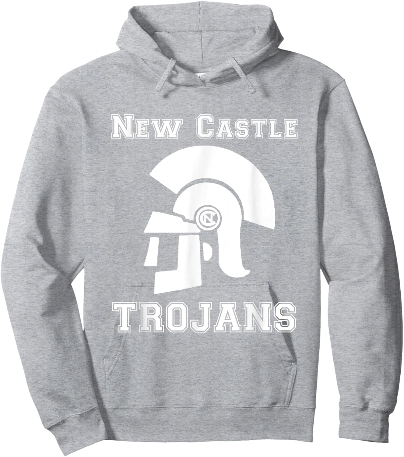 New Castle High School Trojans Mascot Hoodie - Hoodie | Ash